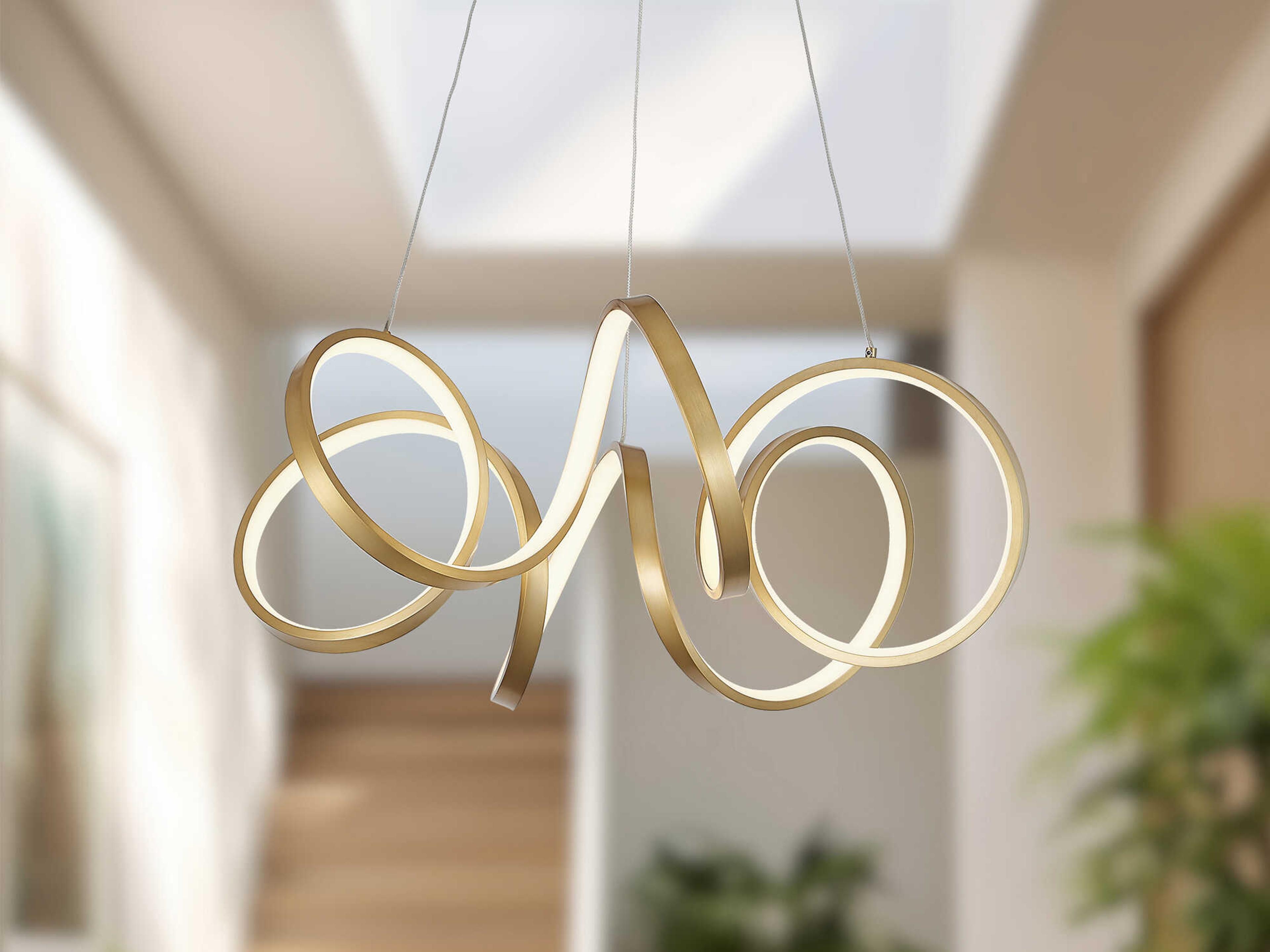 Kuzco Lighting Synergy Antique Brass Chandelier