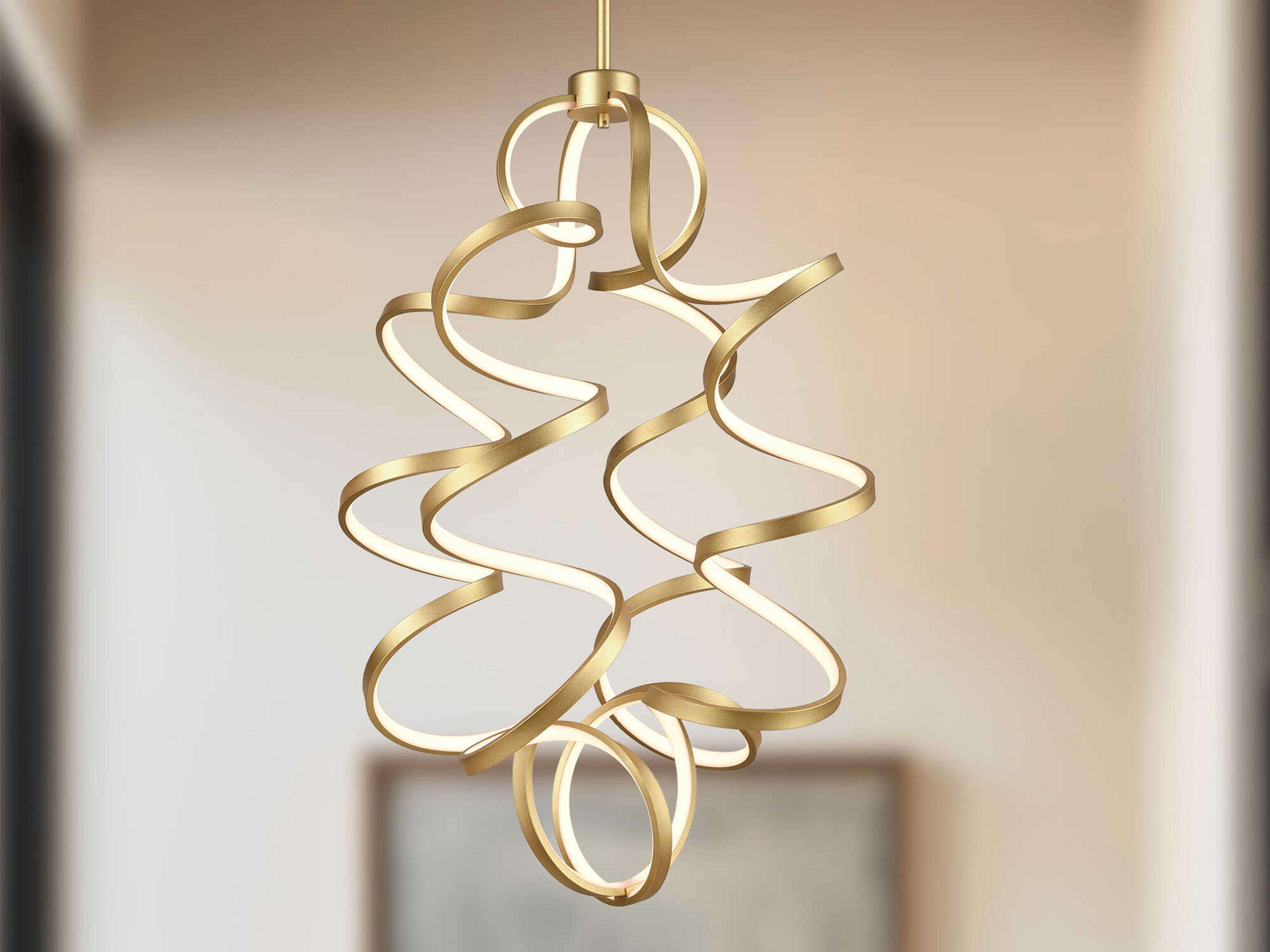 Kuzco Lighting Synergy Antique Brass Chandelier