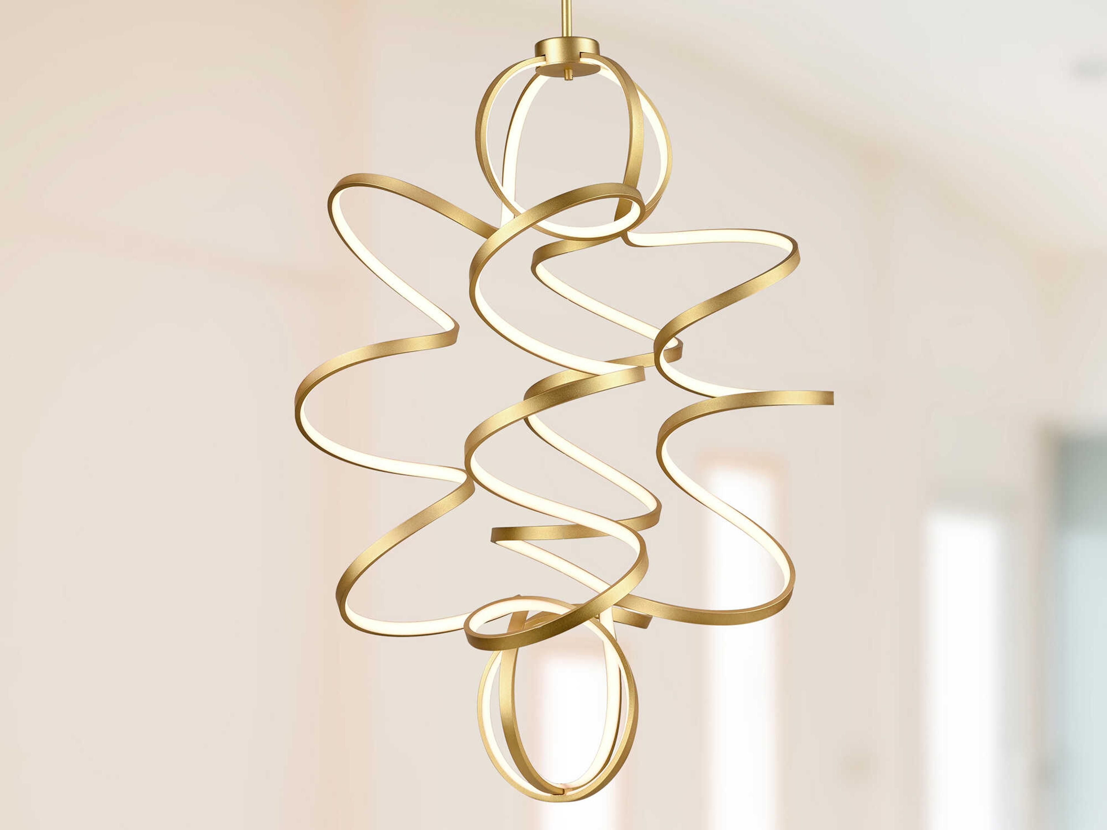 Kuzco Lighting Synergy Antique Brass Black Chandelier