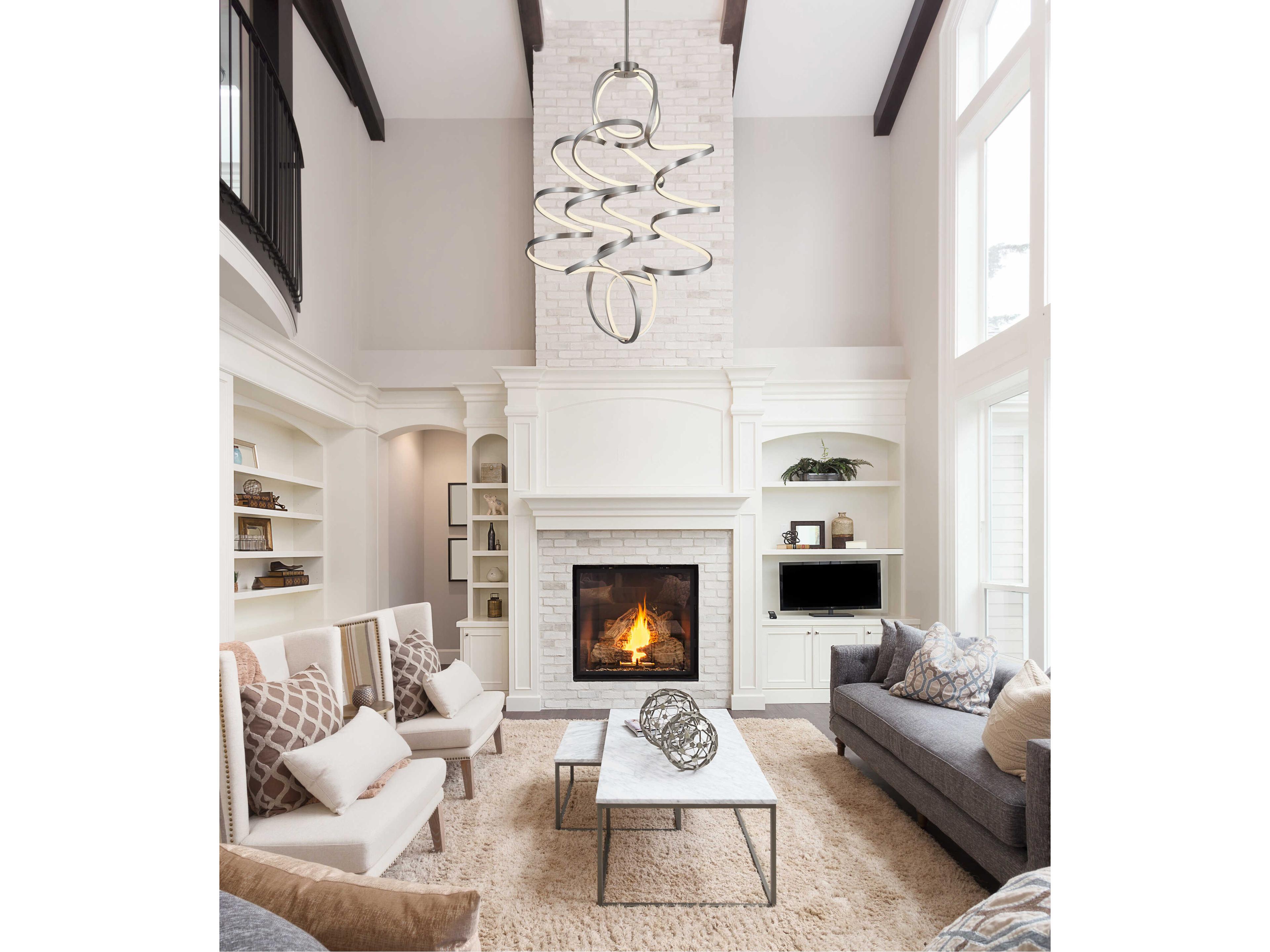 Kuzco Lighting Synergy Antique Silver Chandelier