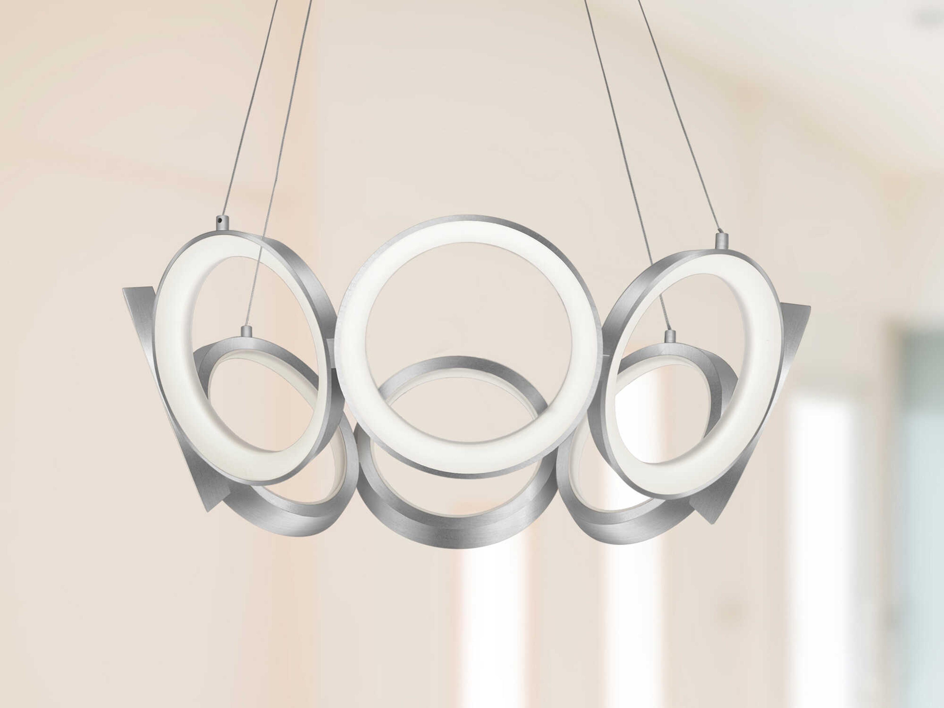 Kuzco Lighting Oros Antique Silver Round Chandelier