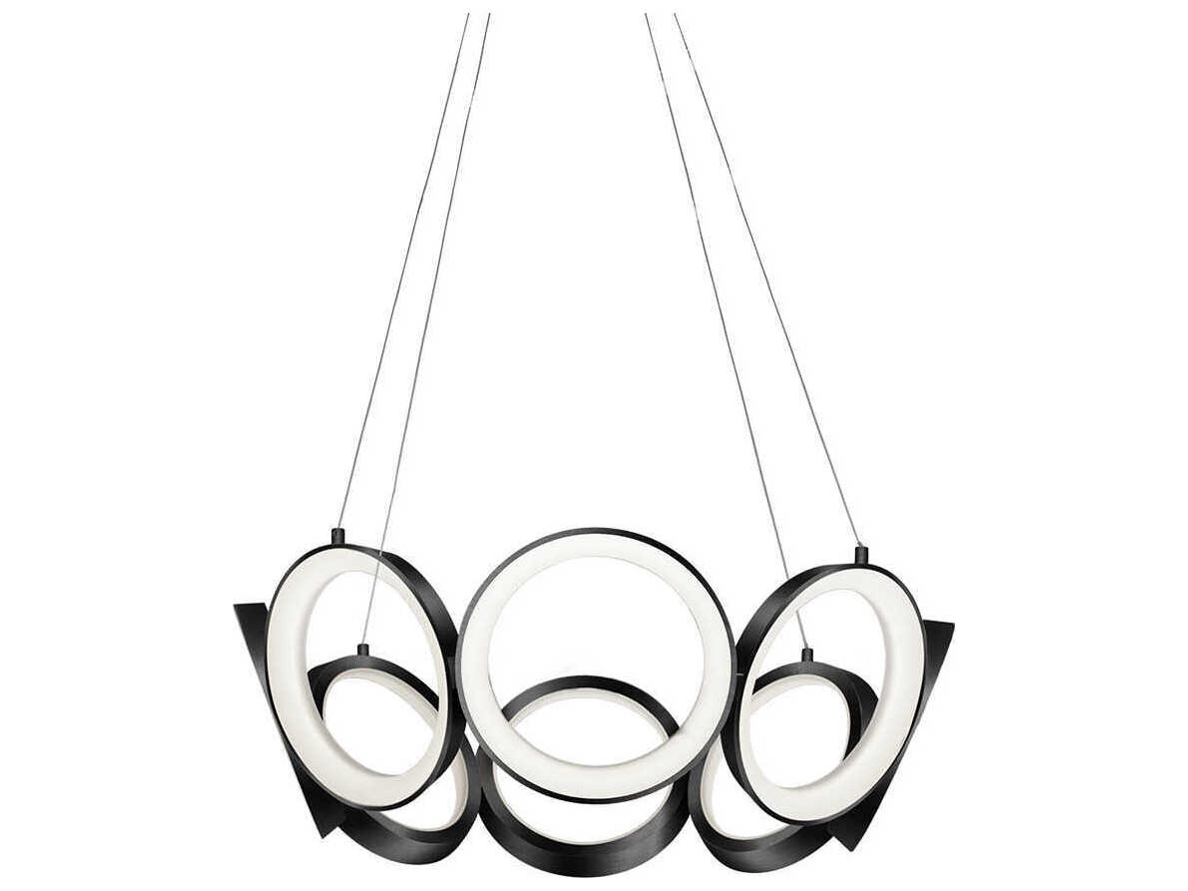 Oros Black Round Chandelier