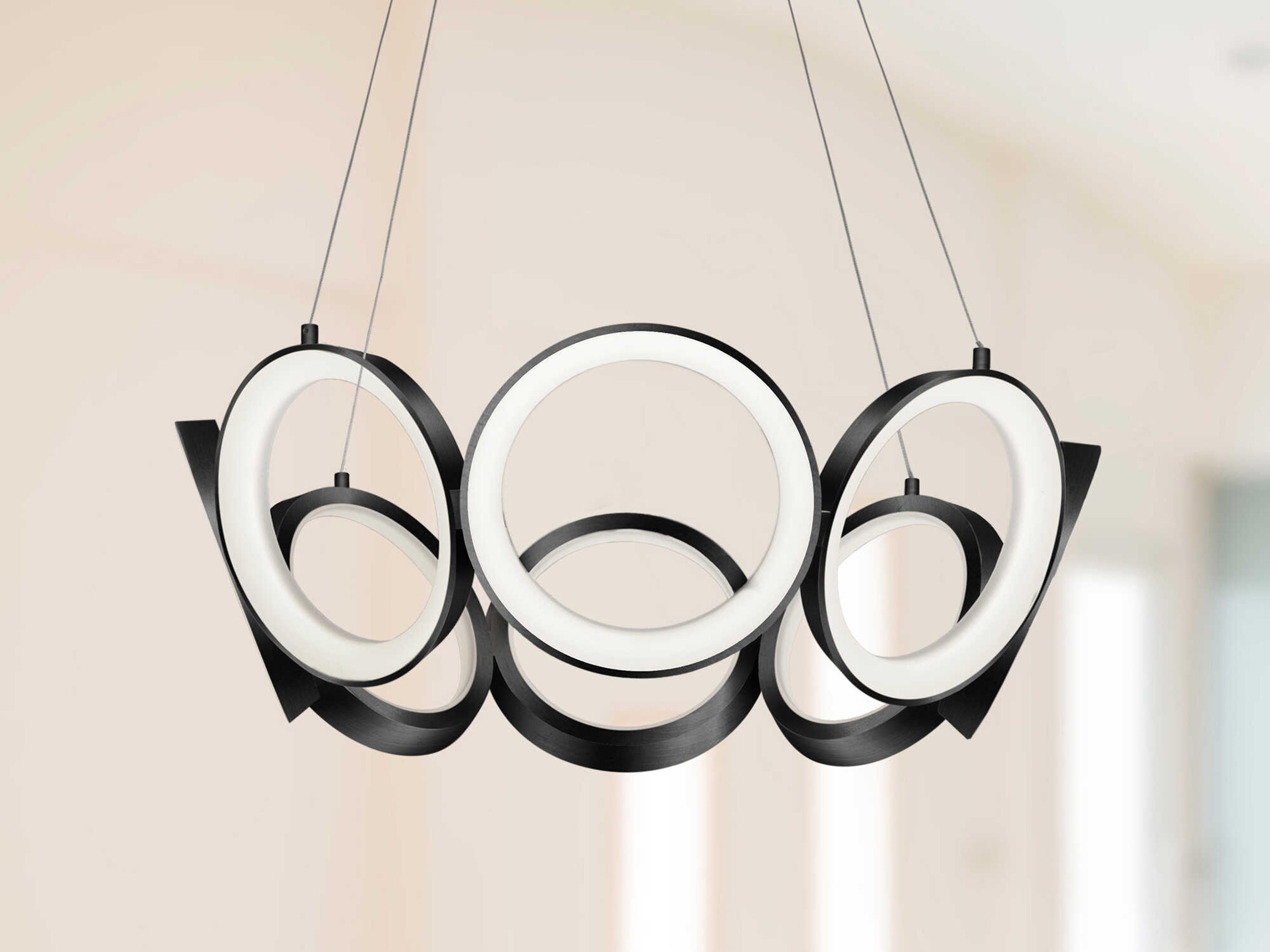 Kuzco Lighting Oros Black Round Chandelier
