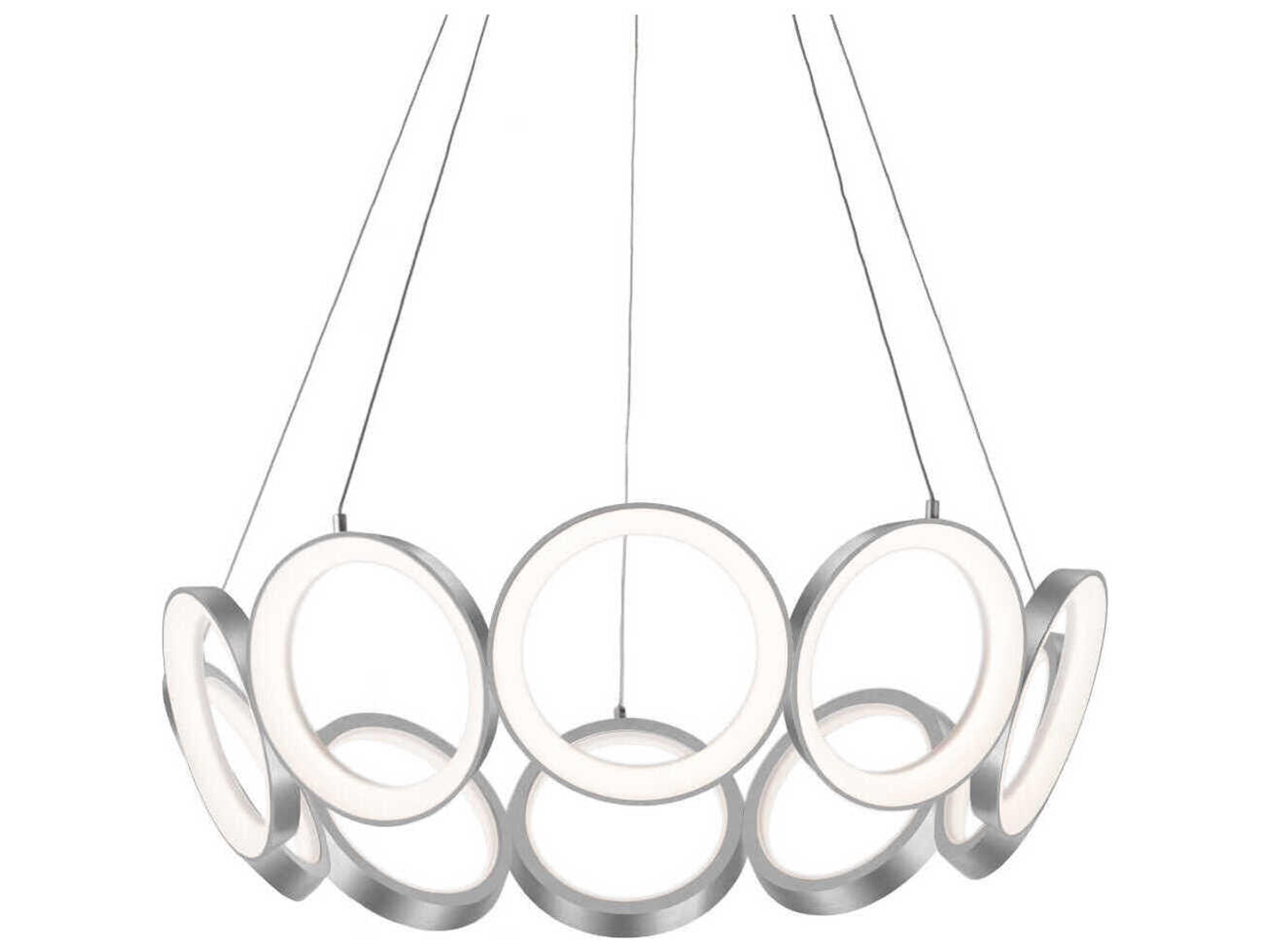 Oros Antique Silver Round Chandelier