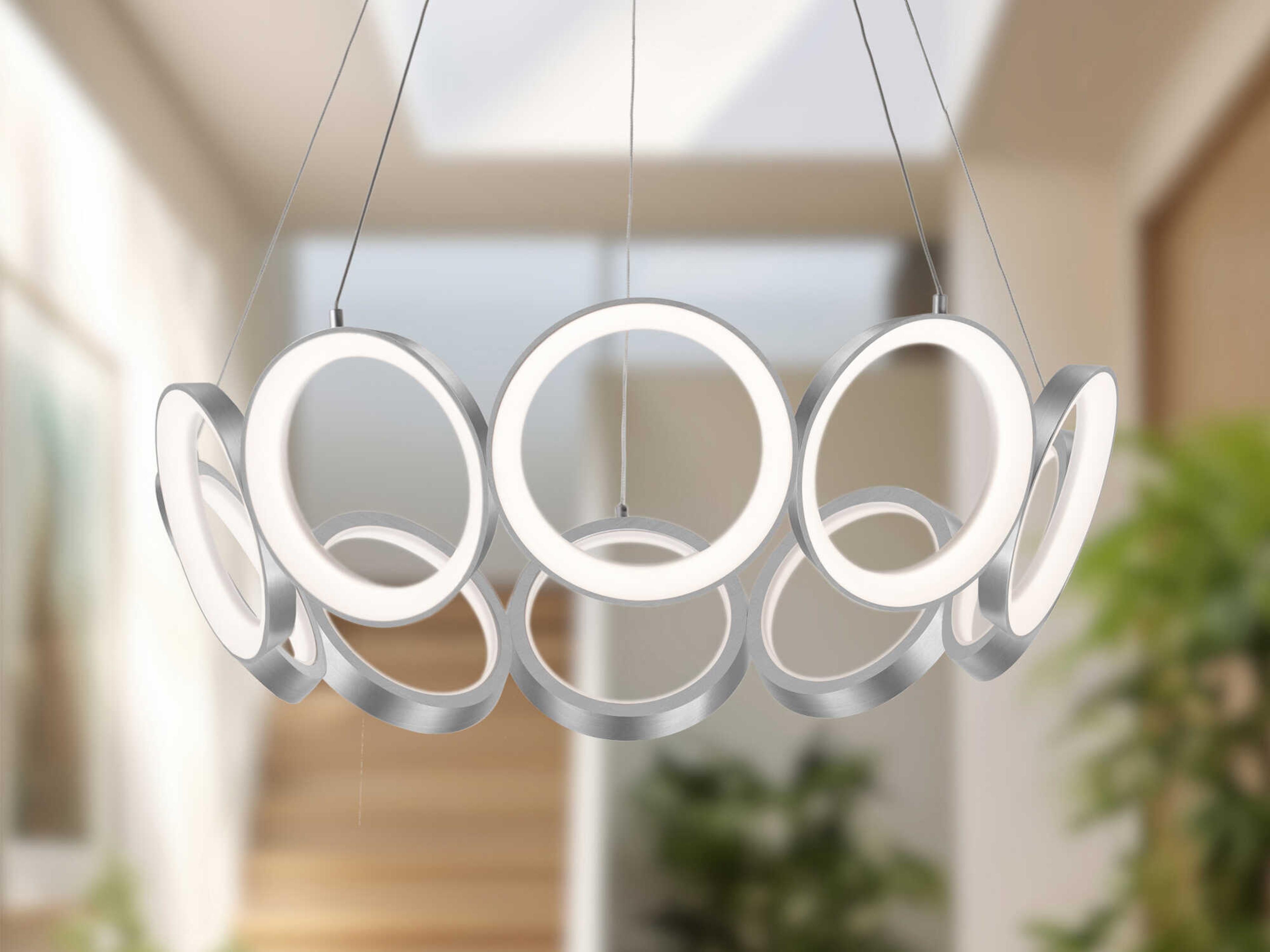 Kuzco Lighting Oros Antique Silver Round Chandelier