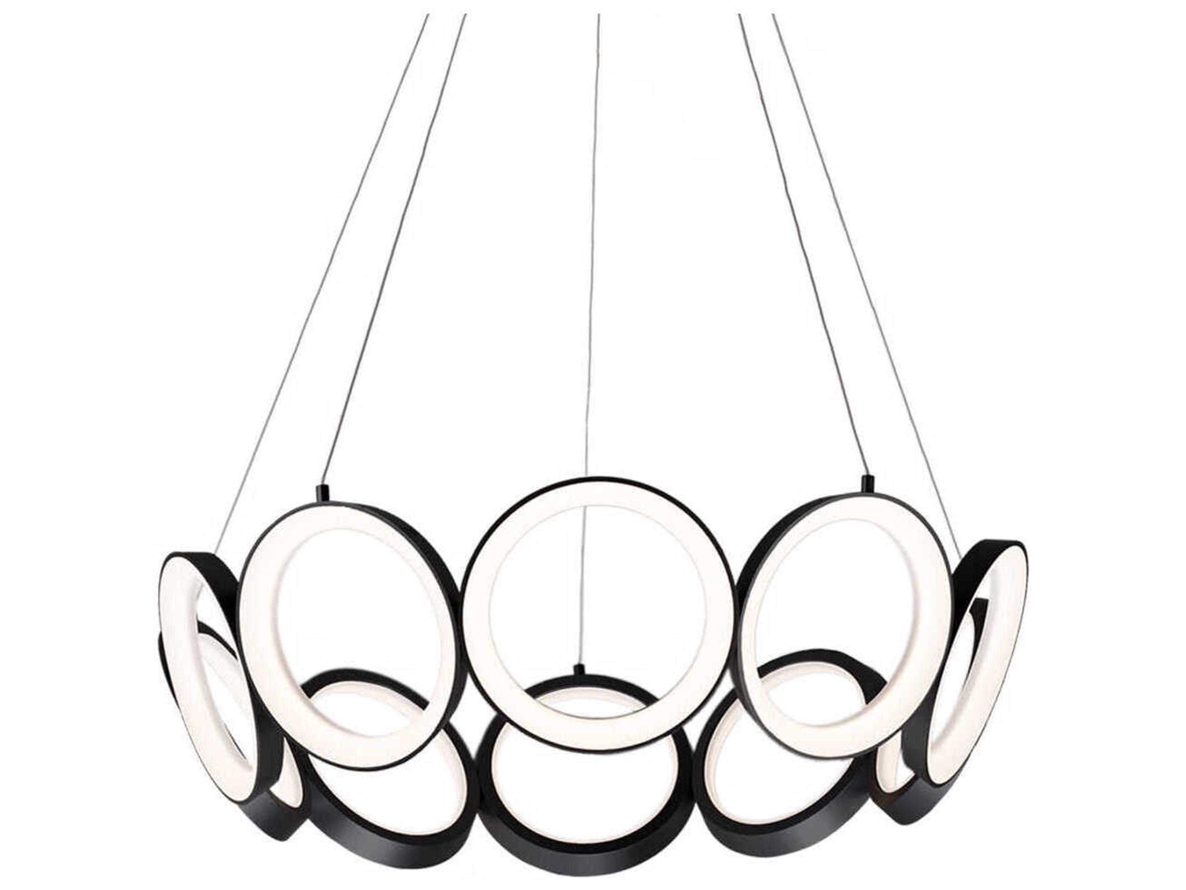 Oros Black Round Chandelier