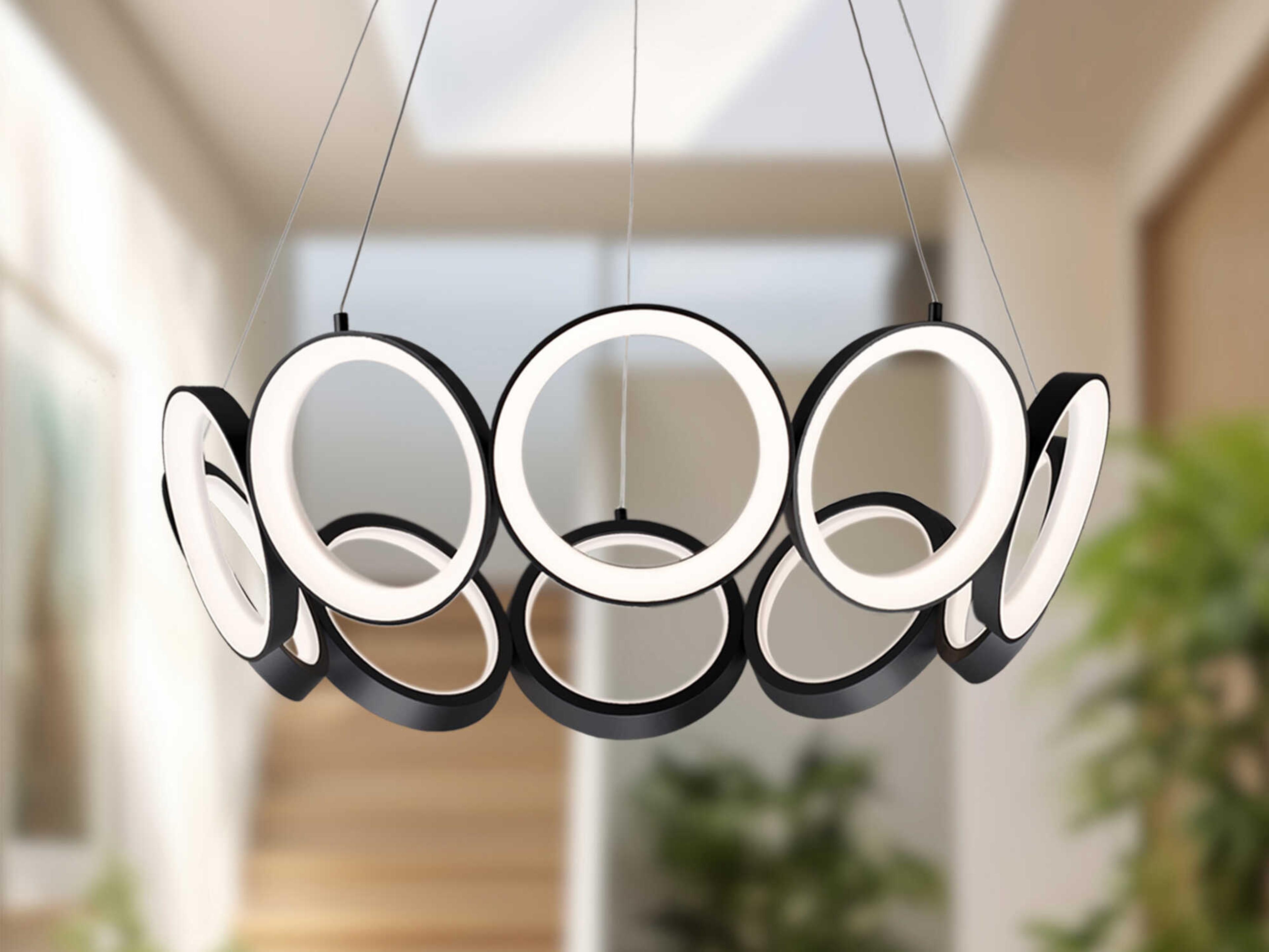 Kuzco Lighting Oros Black Round Chandelier