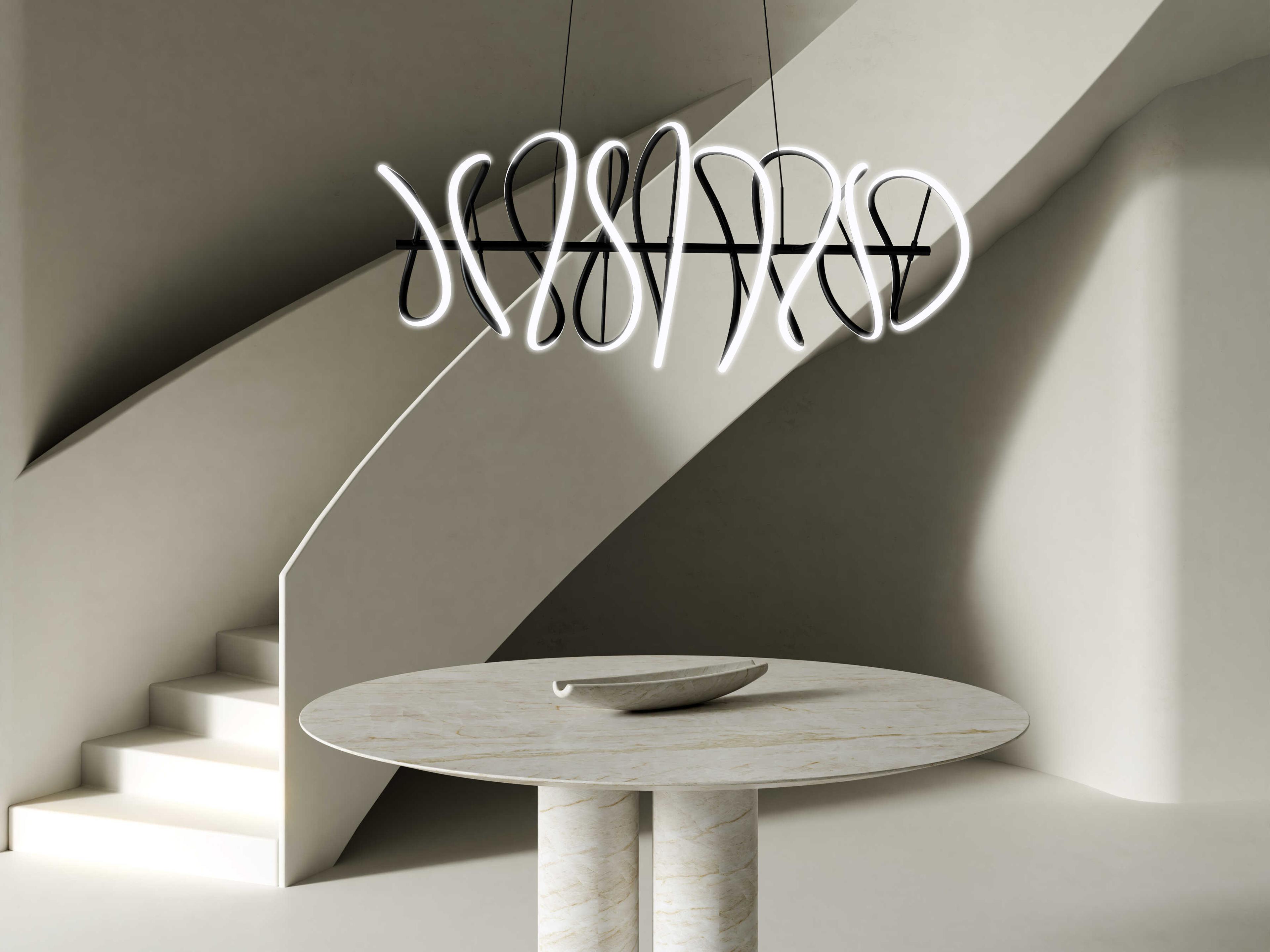 Kuzco Lighting Collide Black Island Pendant