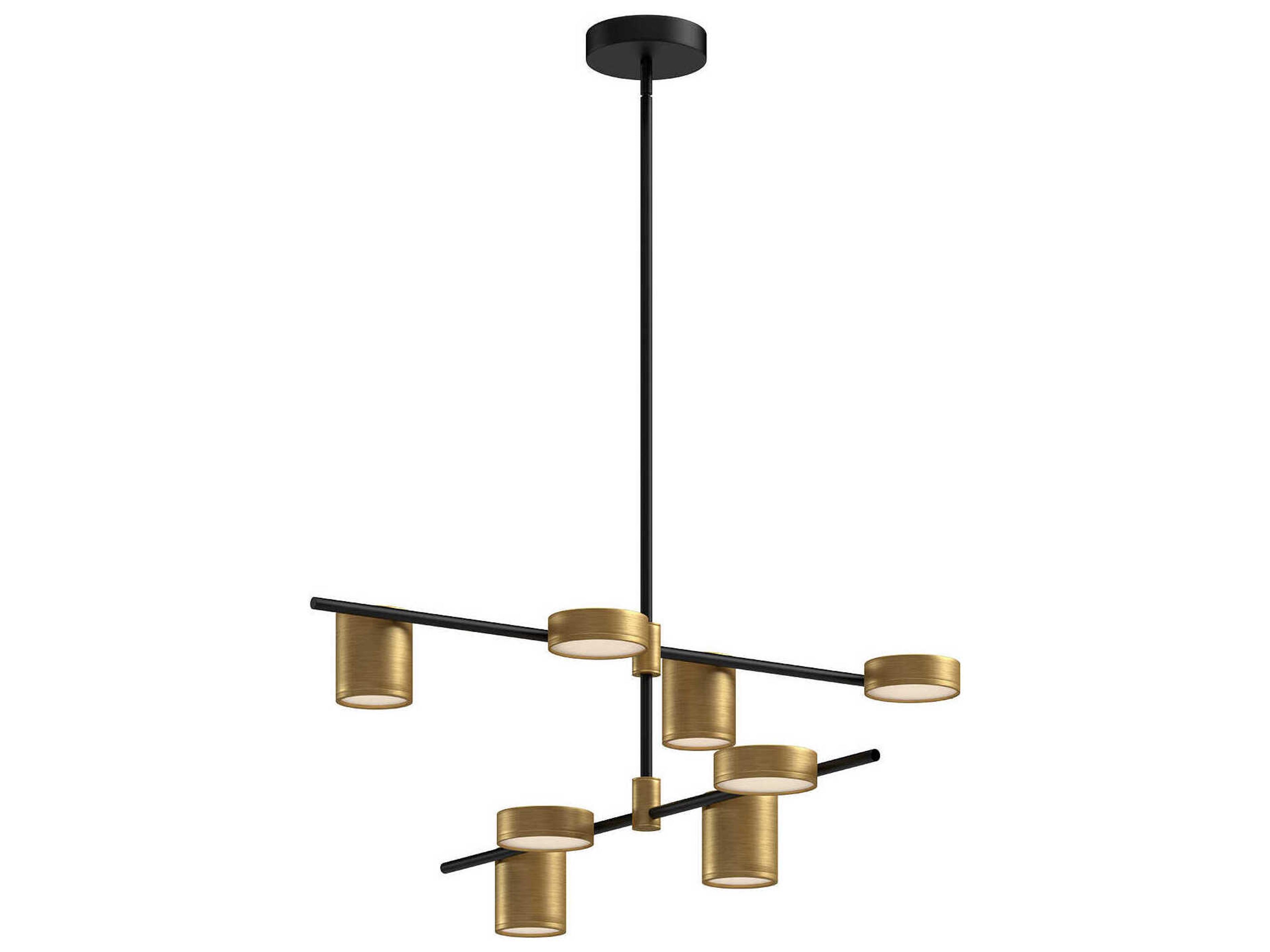 Jayden Black Brushed Gold Chandelier