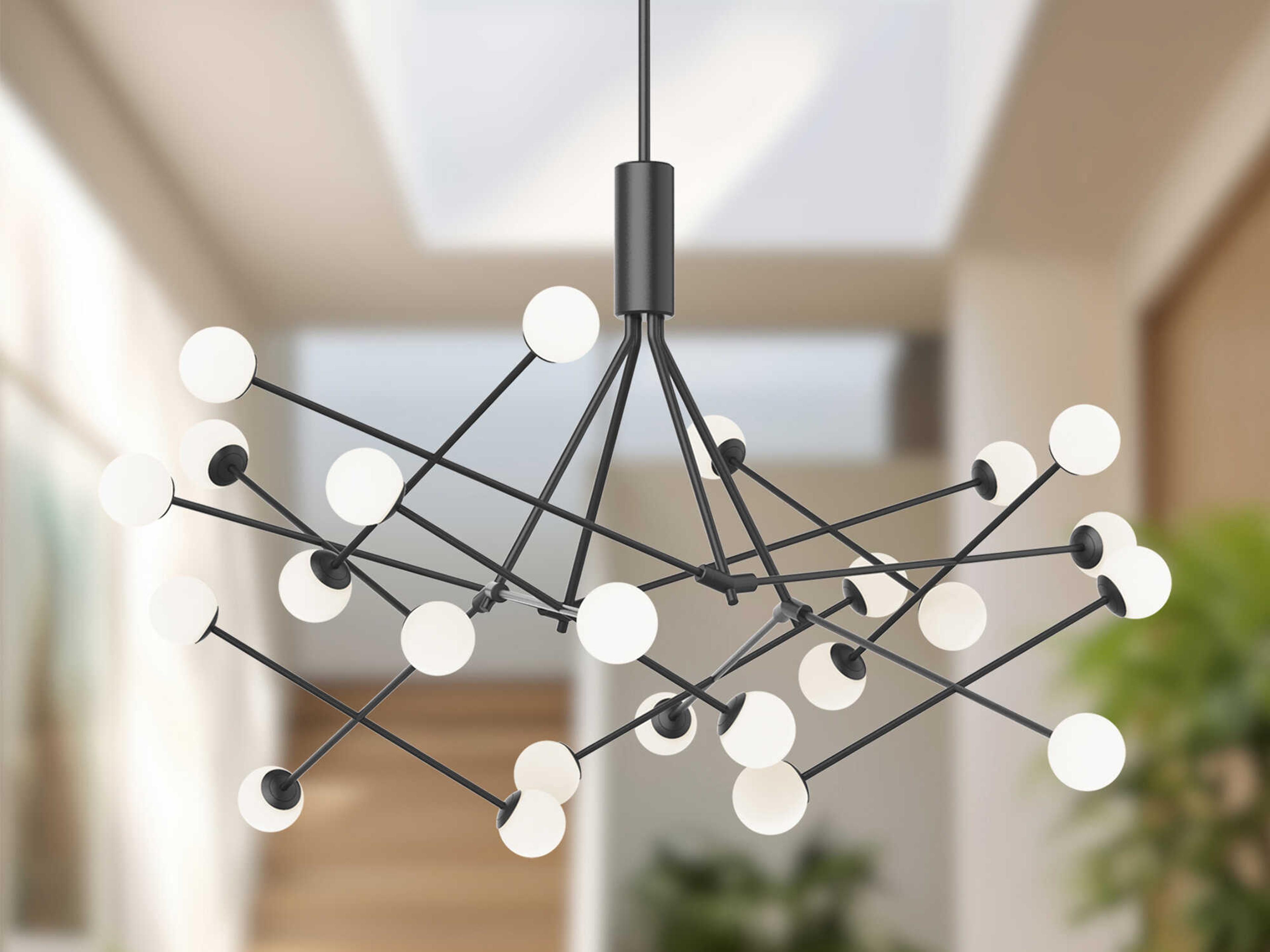 Kuzco Lighting Moto Black Globe Geometric Chandelier