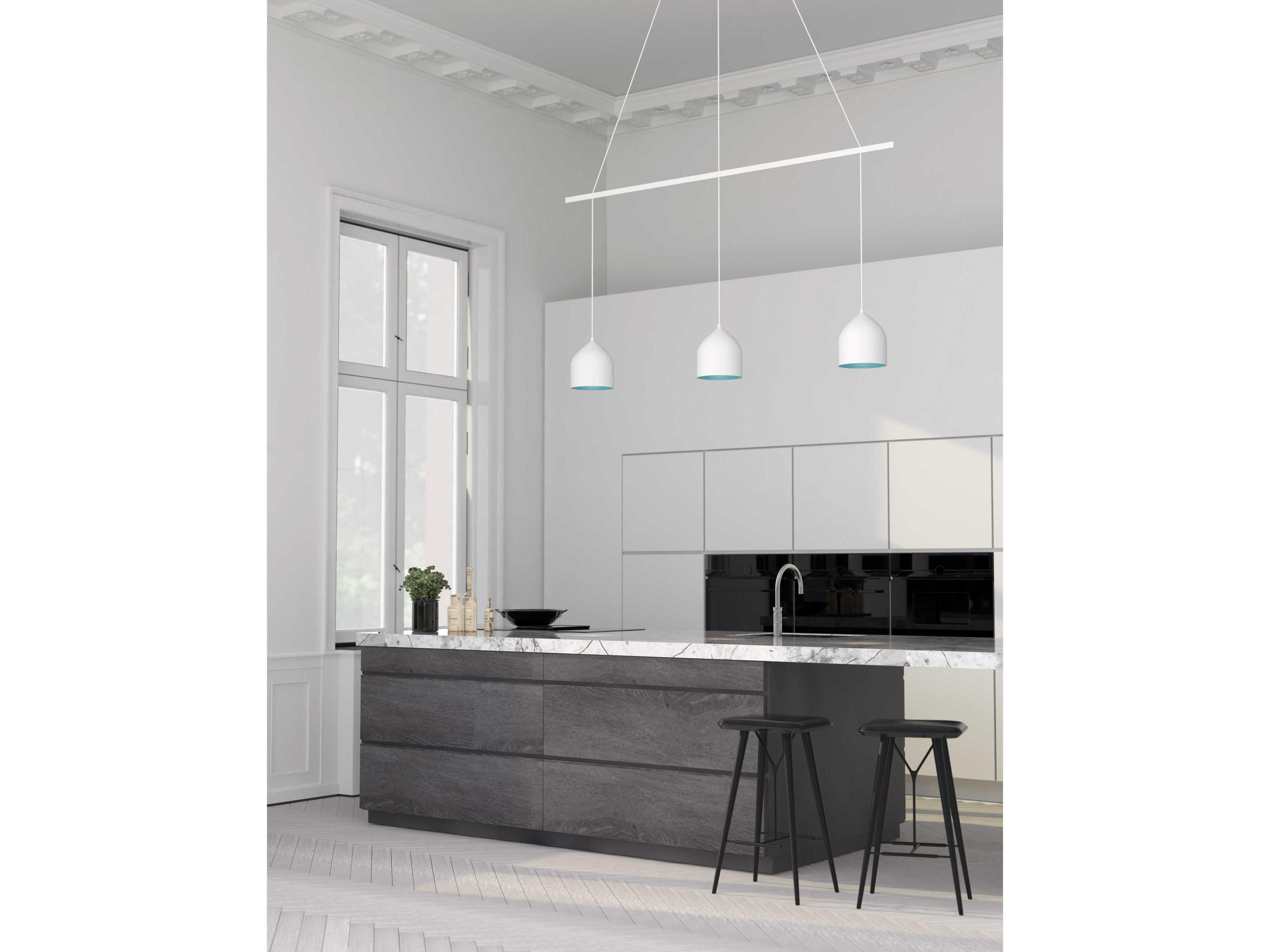 Kuzco Lighting Marquee White Linear Pendant Canopy System