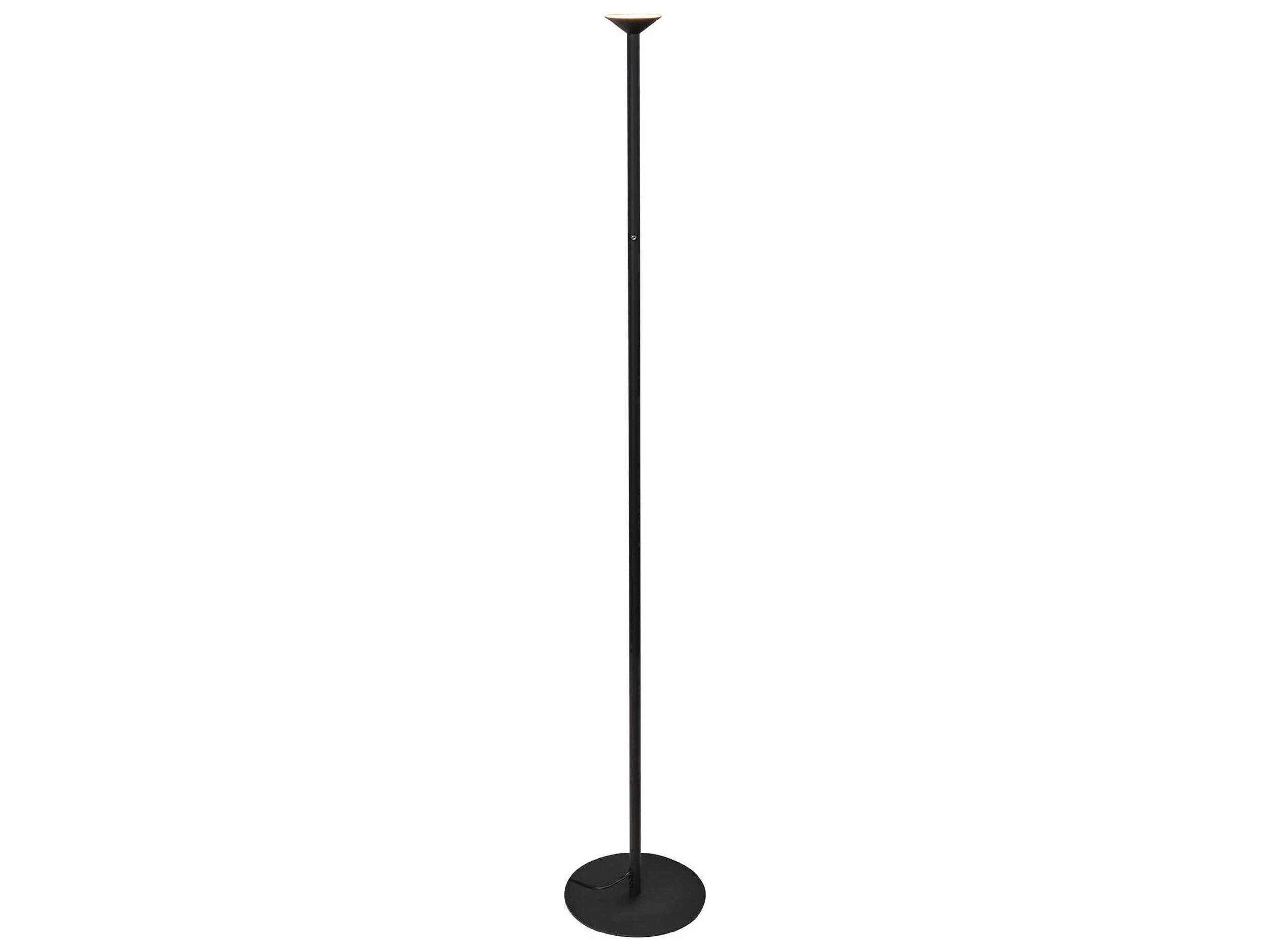 Kuzco Lighting Valor Black Clear Glass Floor Lamp