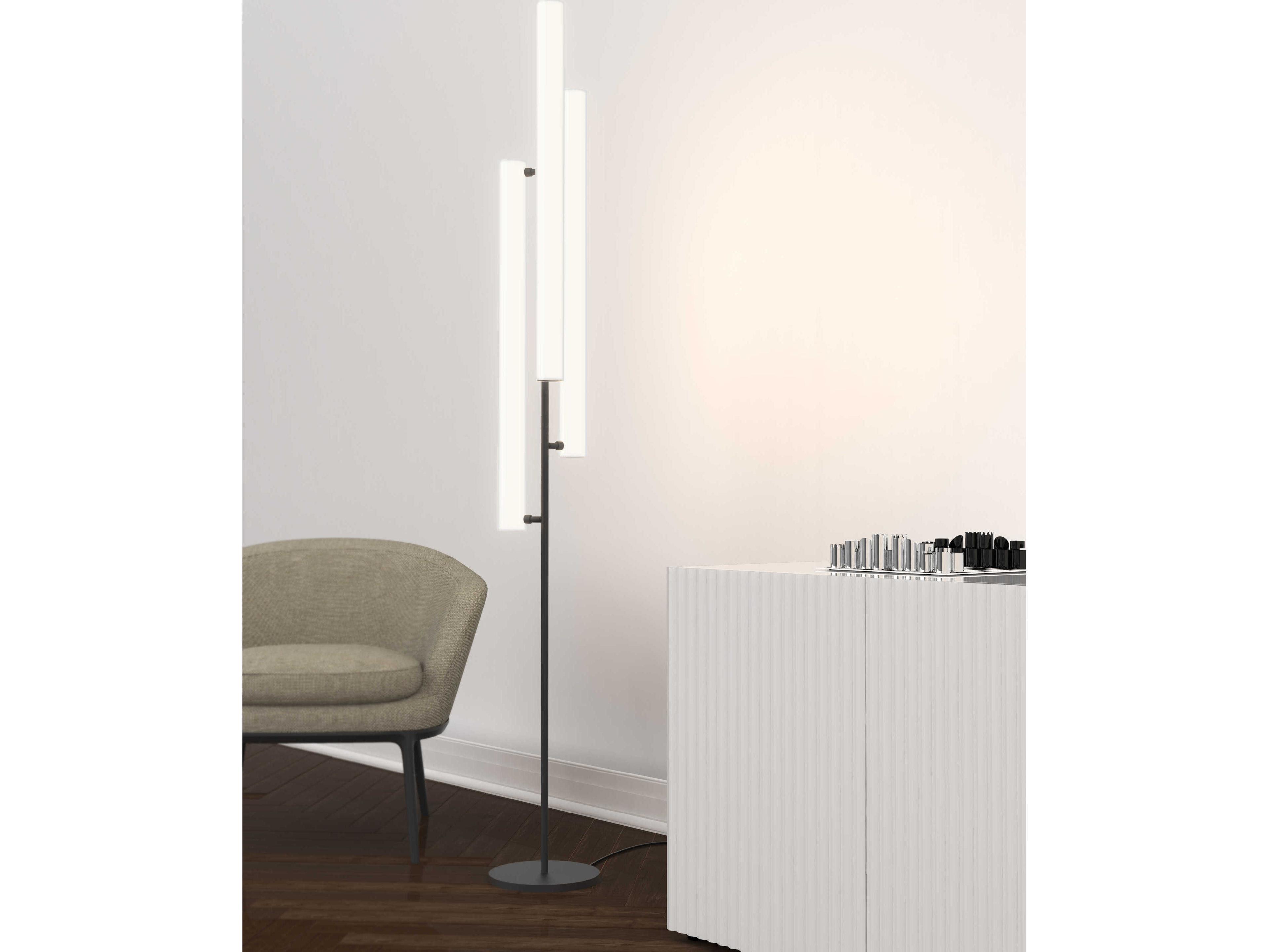 Kuzco Lighting Gramercy Black Frosted Glass Floor Lamp