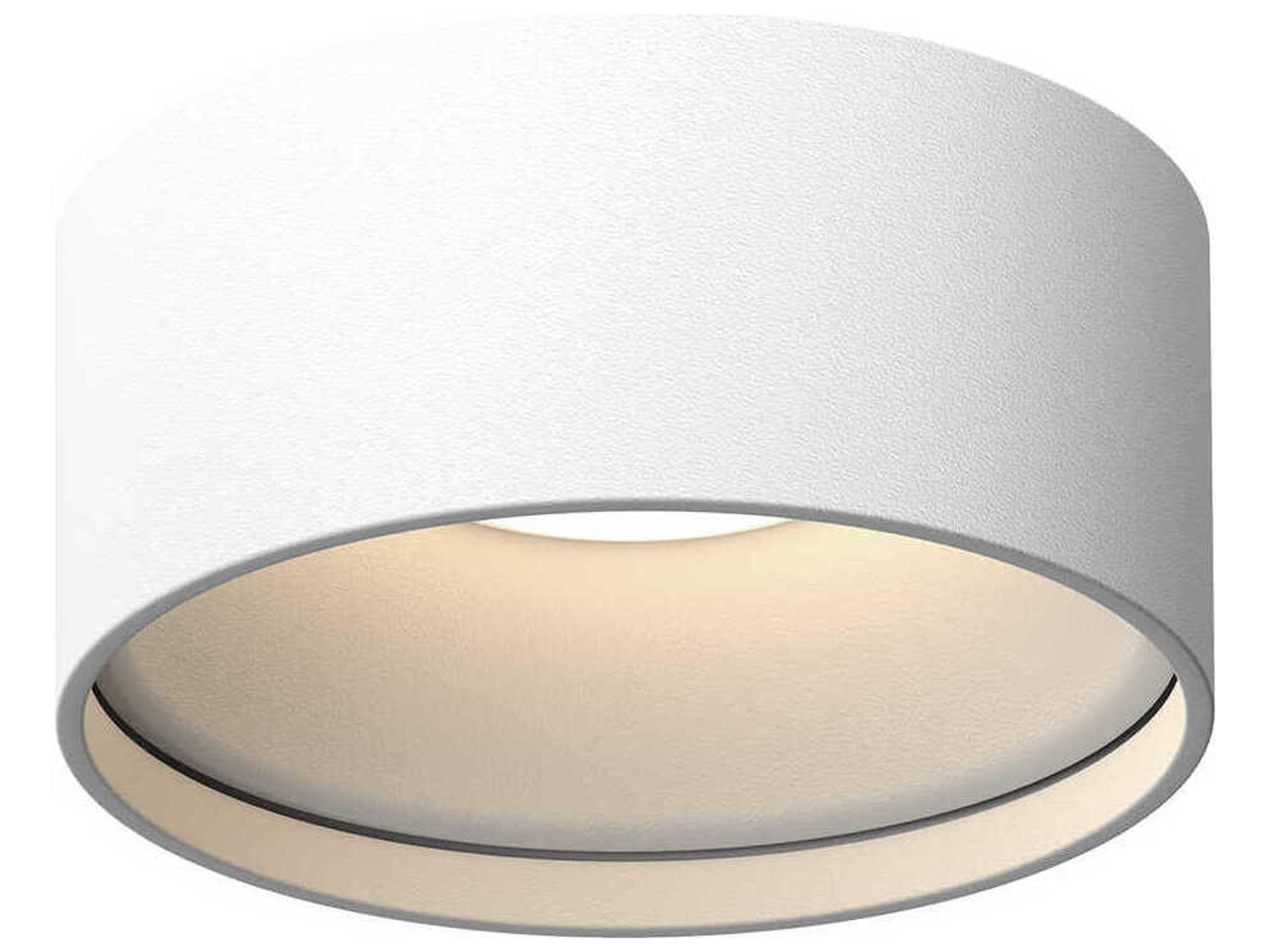 Lucci White Cylinder Flush Mount