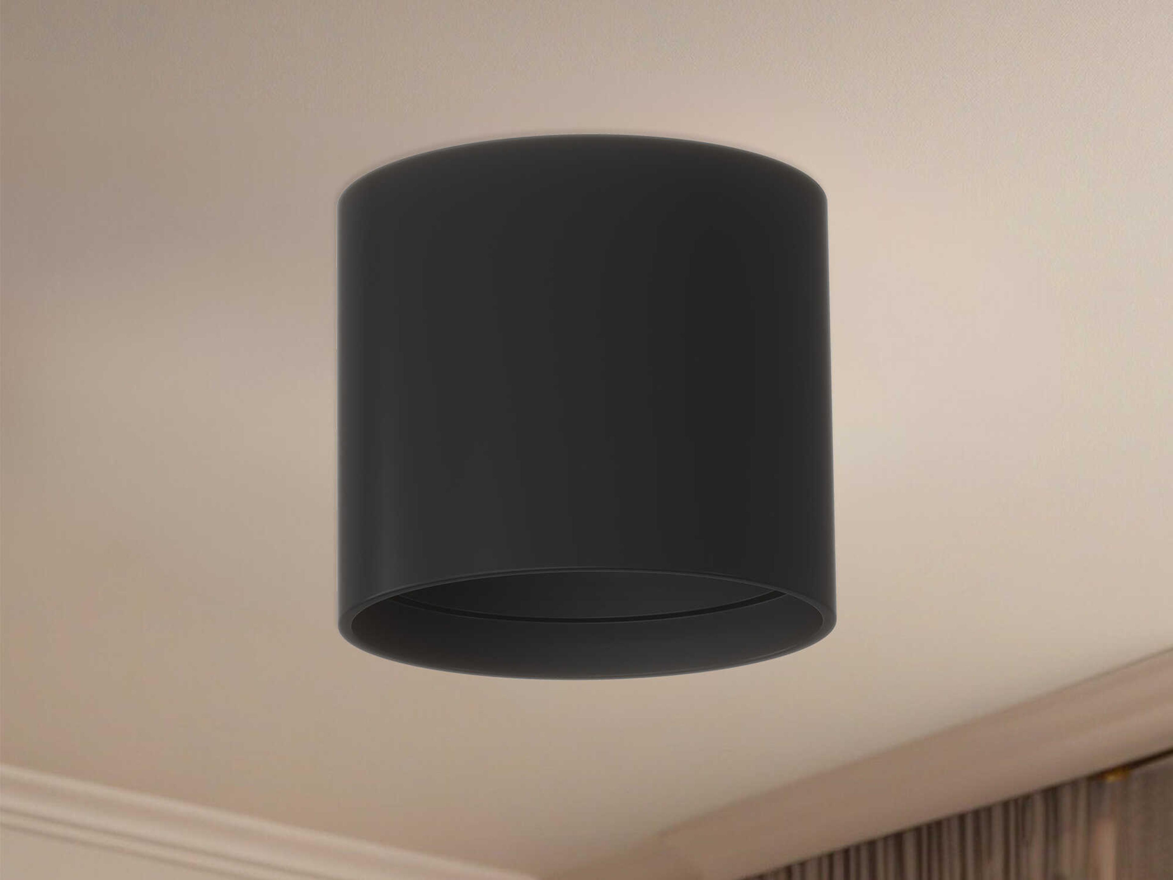 Kuzco Lighting Falco Black Cylinder Flush Mount