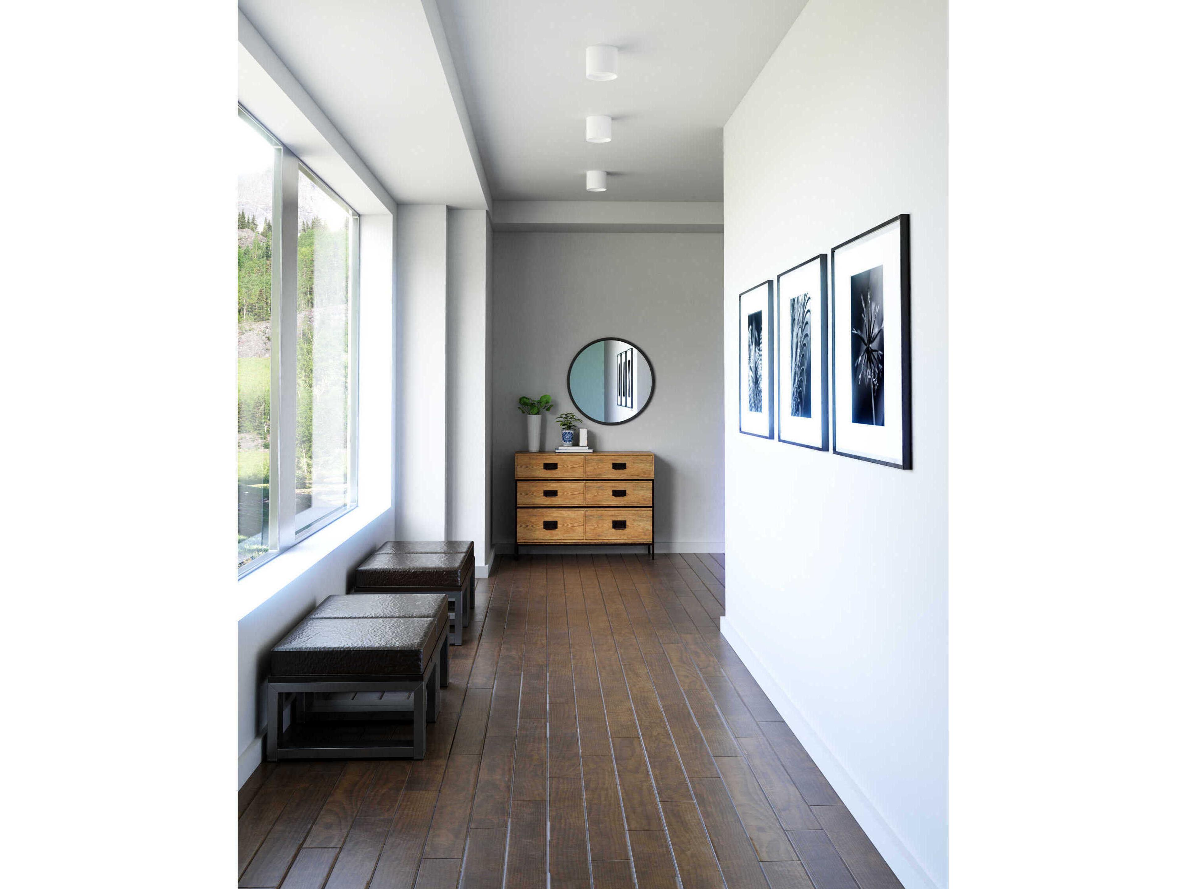 Kuzco Lighting Falco White Cylinder Flush Mount