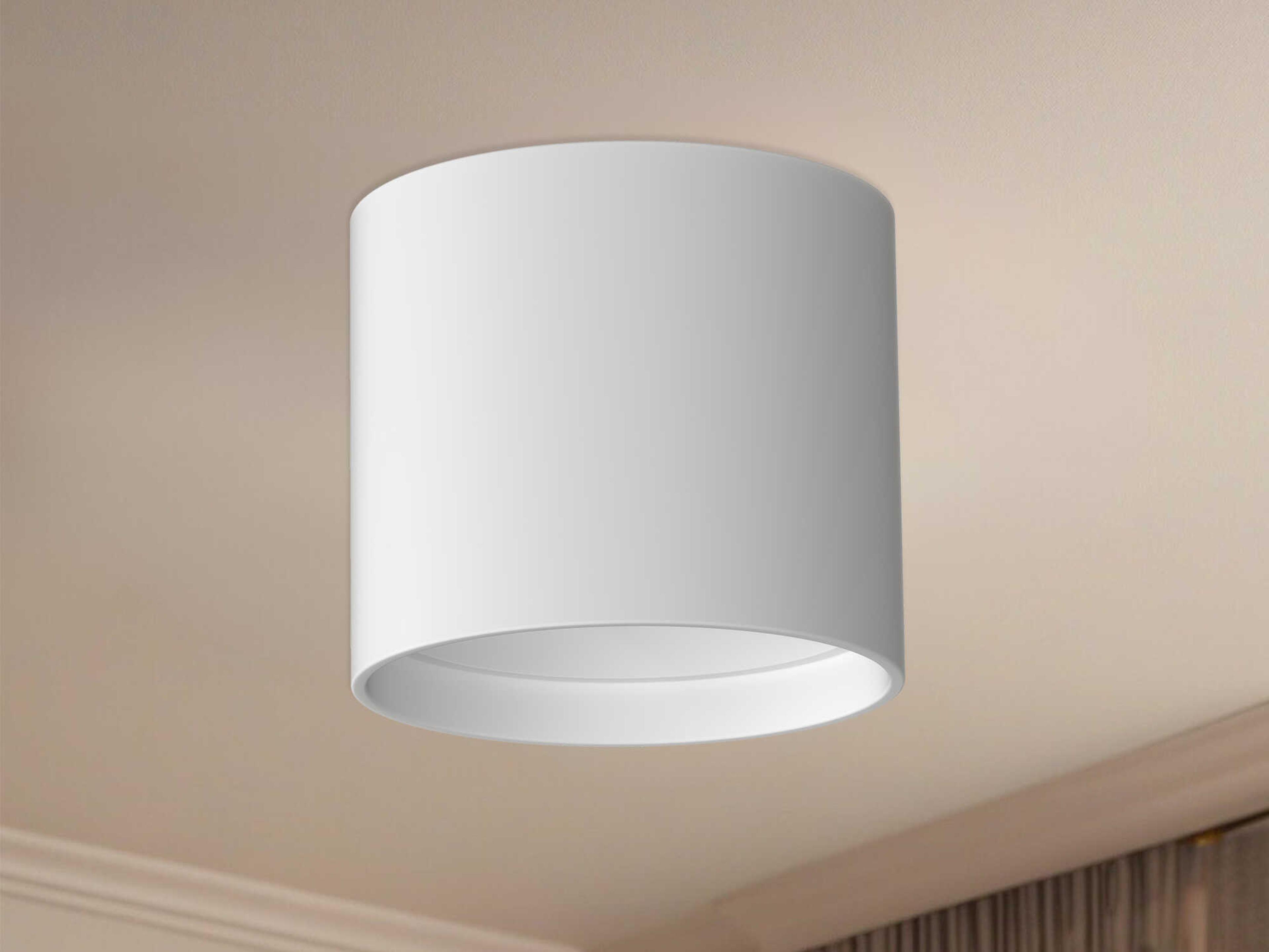 Kuzco Lighting Falco White Cylinder Flush Mount