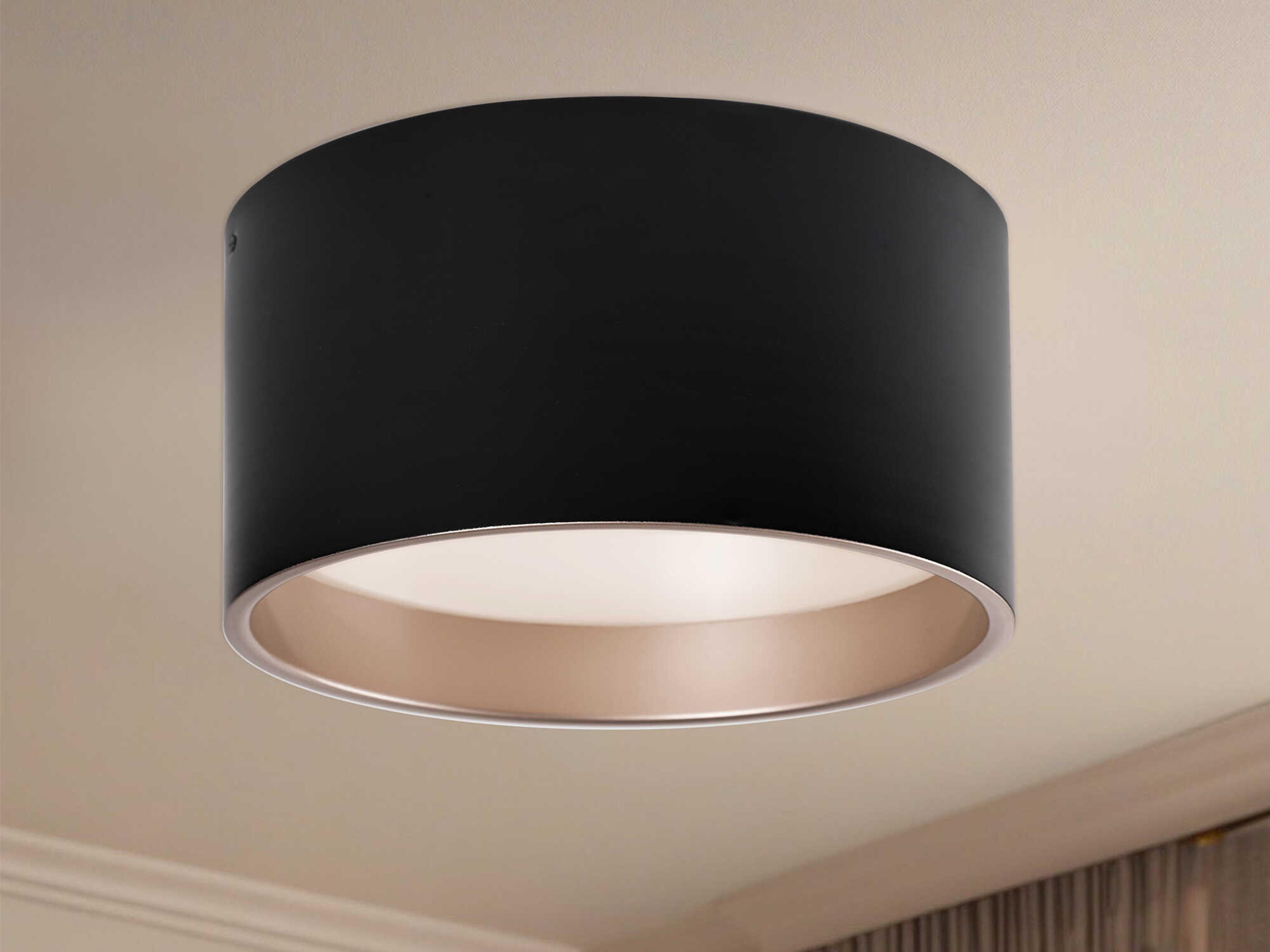 Kuzco Lighting Mousinni Black Round Flush Mount