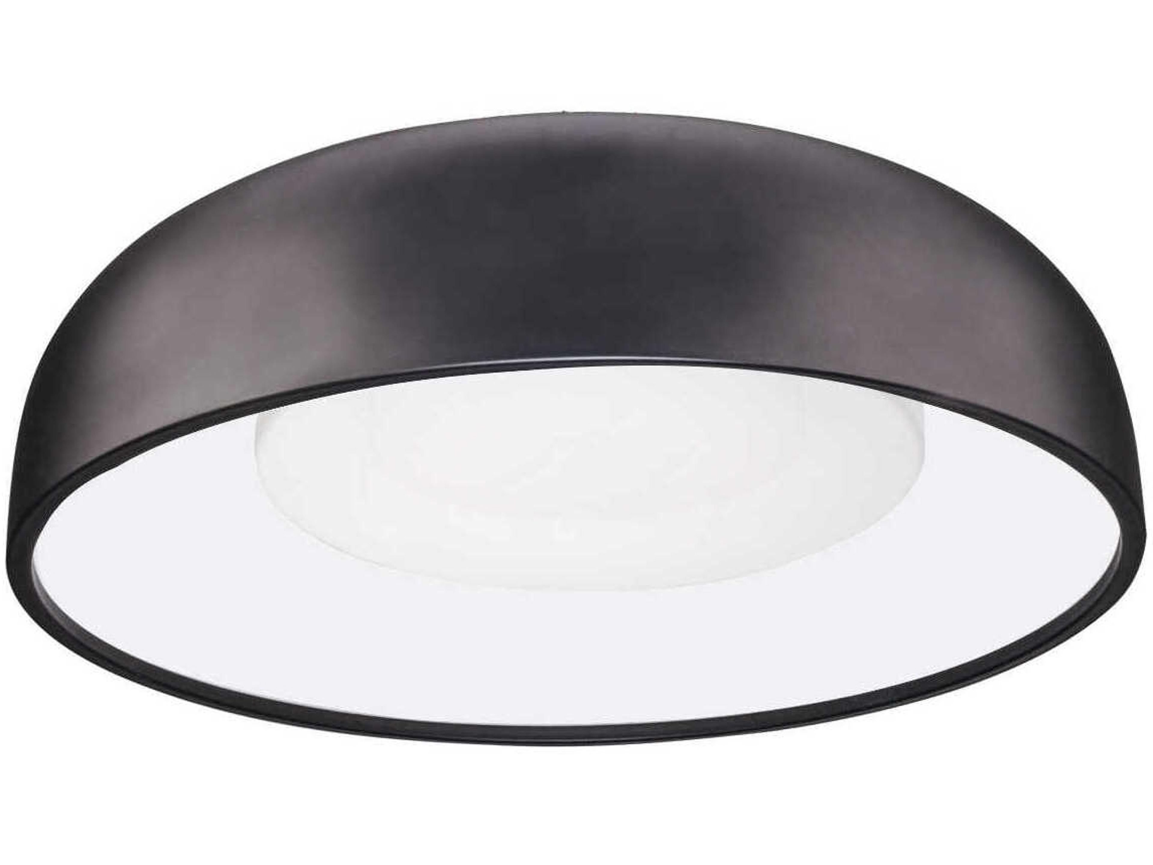 Beacon Black Round Flush Mount