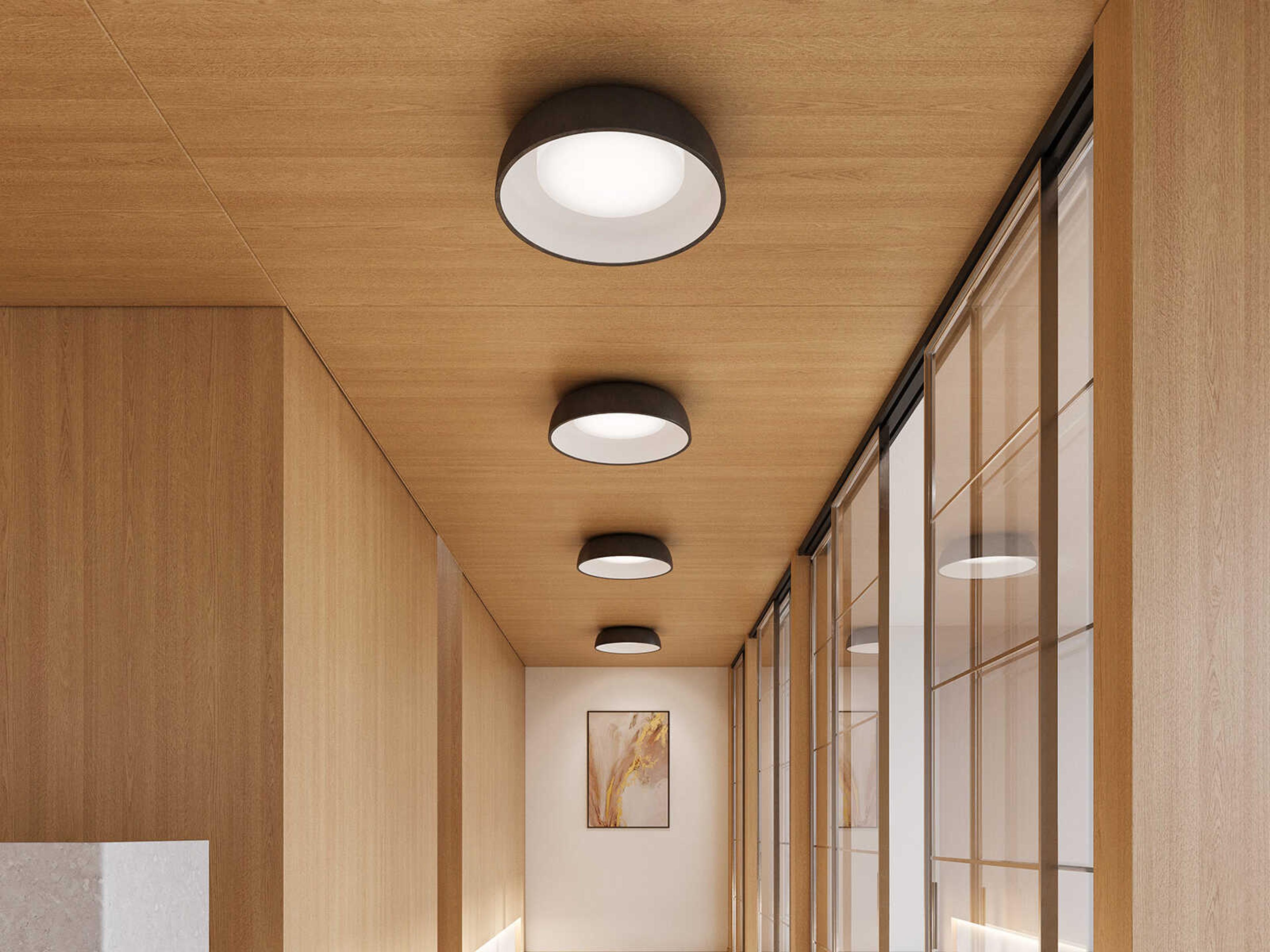 Kuzco Lighting Beacon Black Round Flush Mount