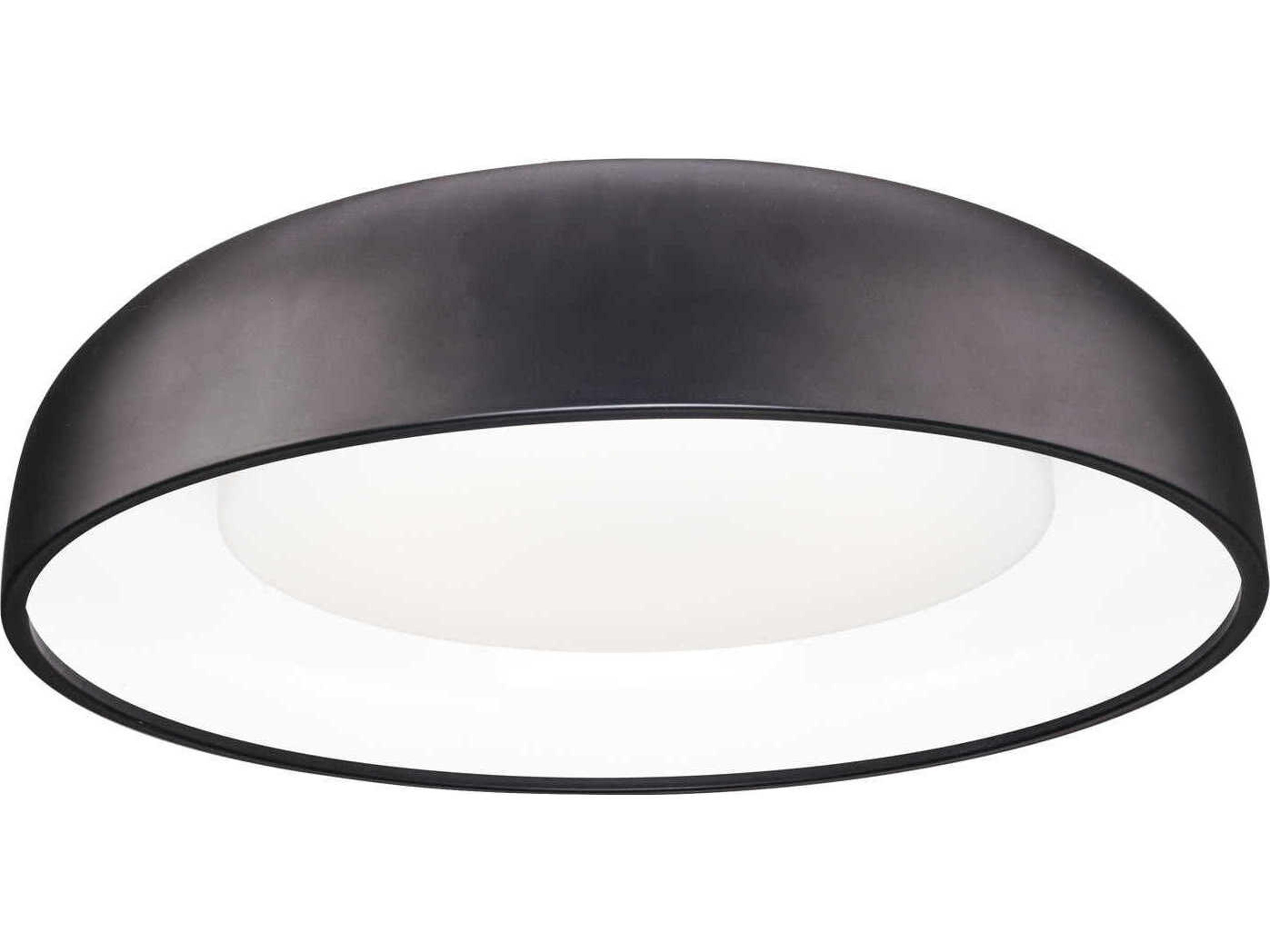 Beacon Black Round Flush Mount