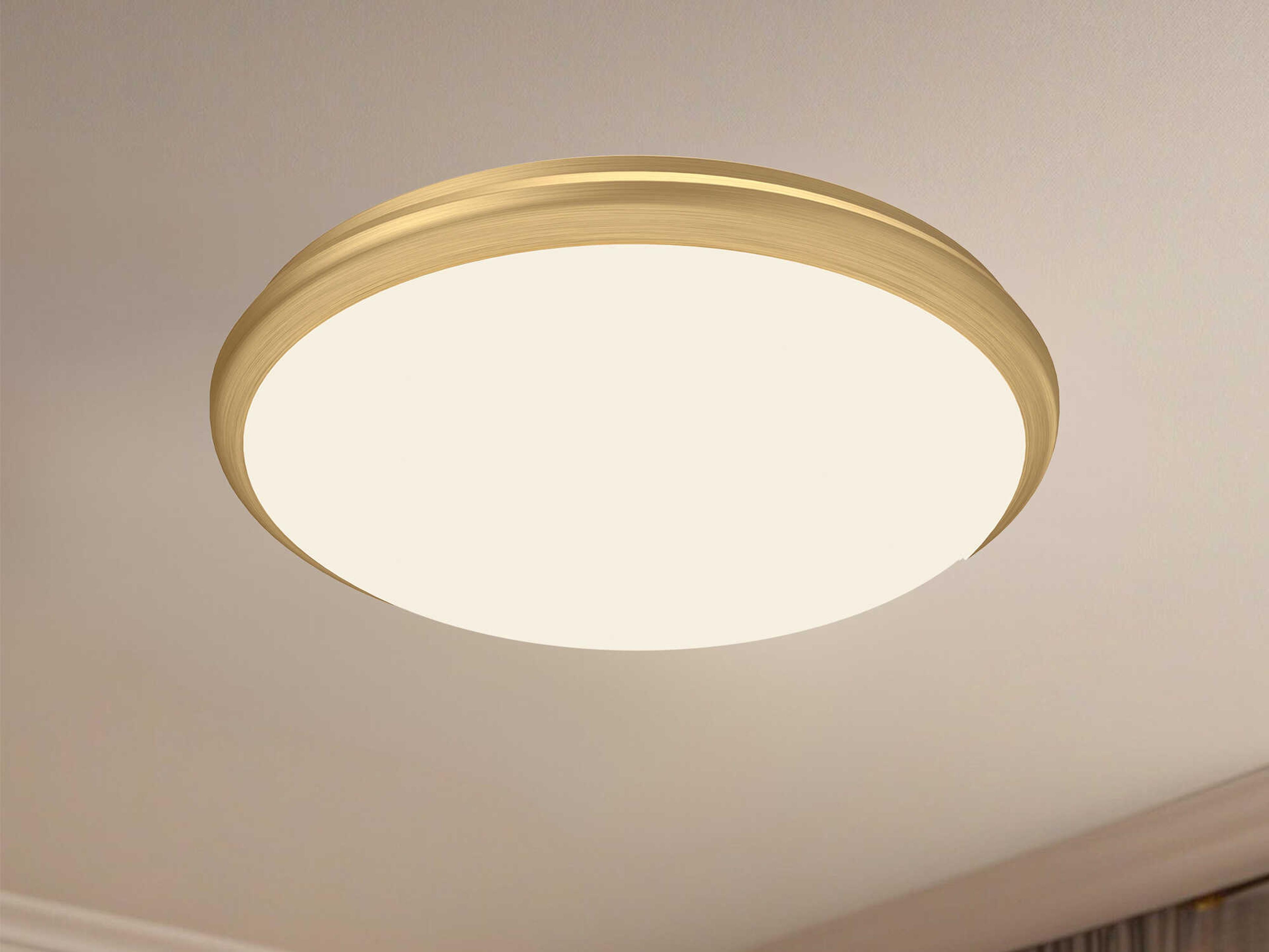 Kuzco Lighting Malta Brushed Gold Round Flush Mount