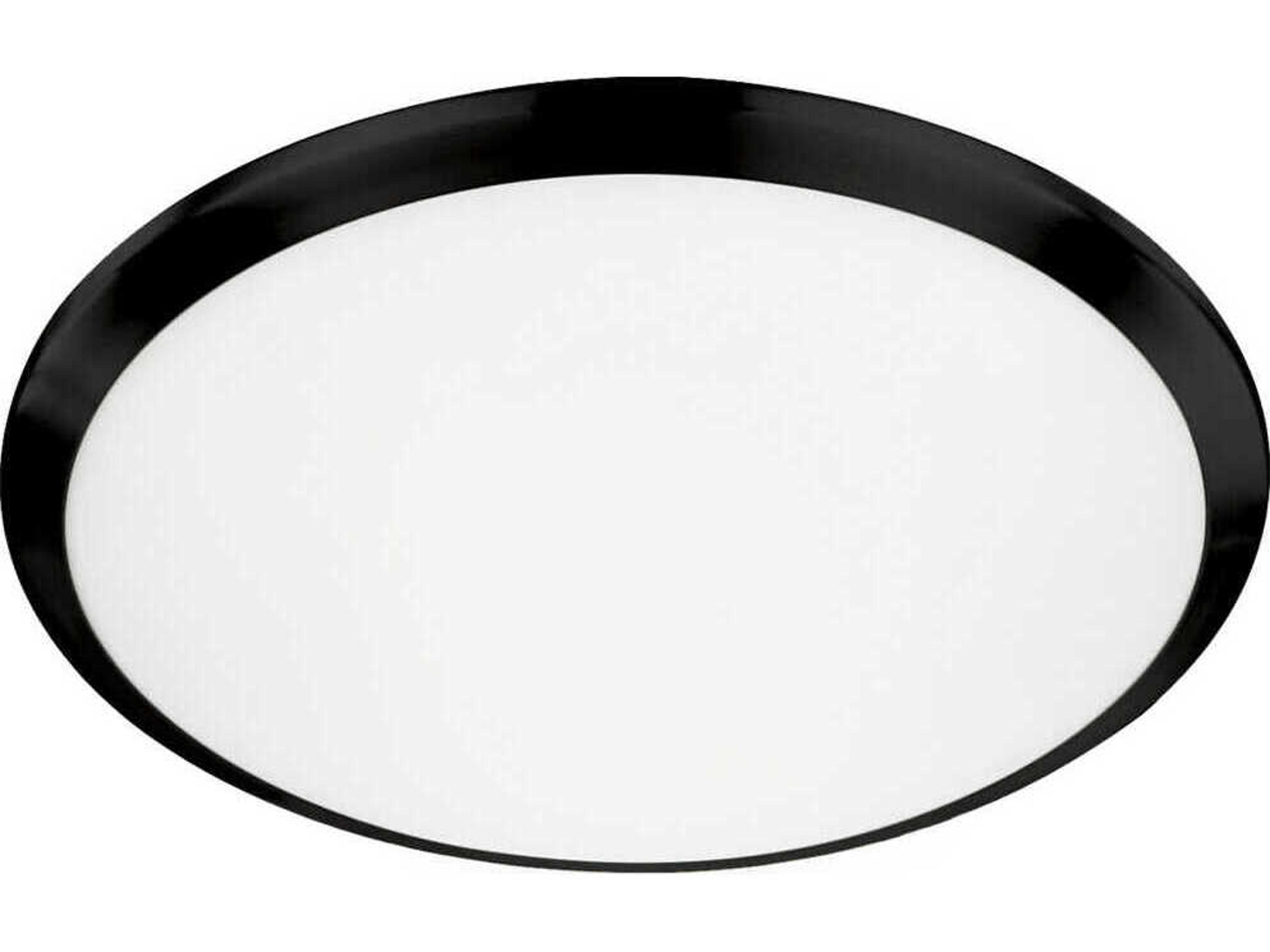 Malta Black Round Flush Mount
