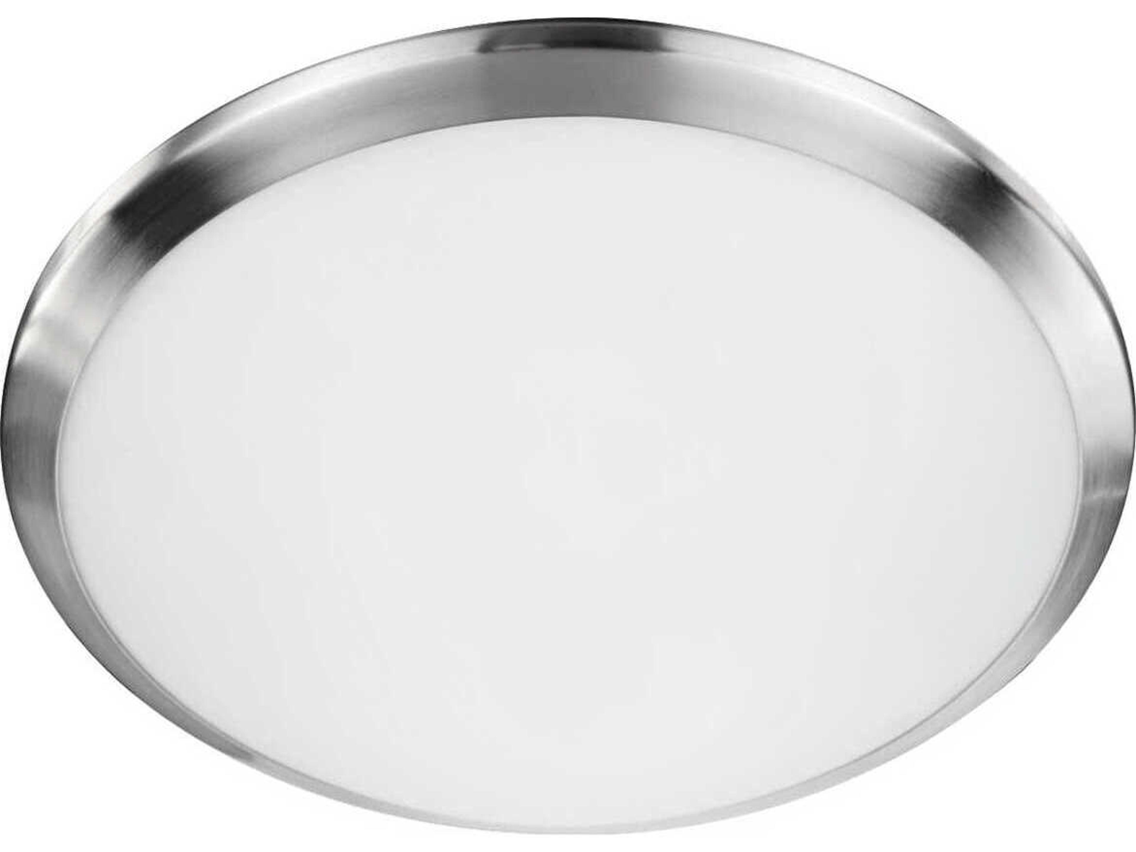 Malta Brushed Nickel Round Flush Mount