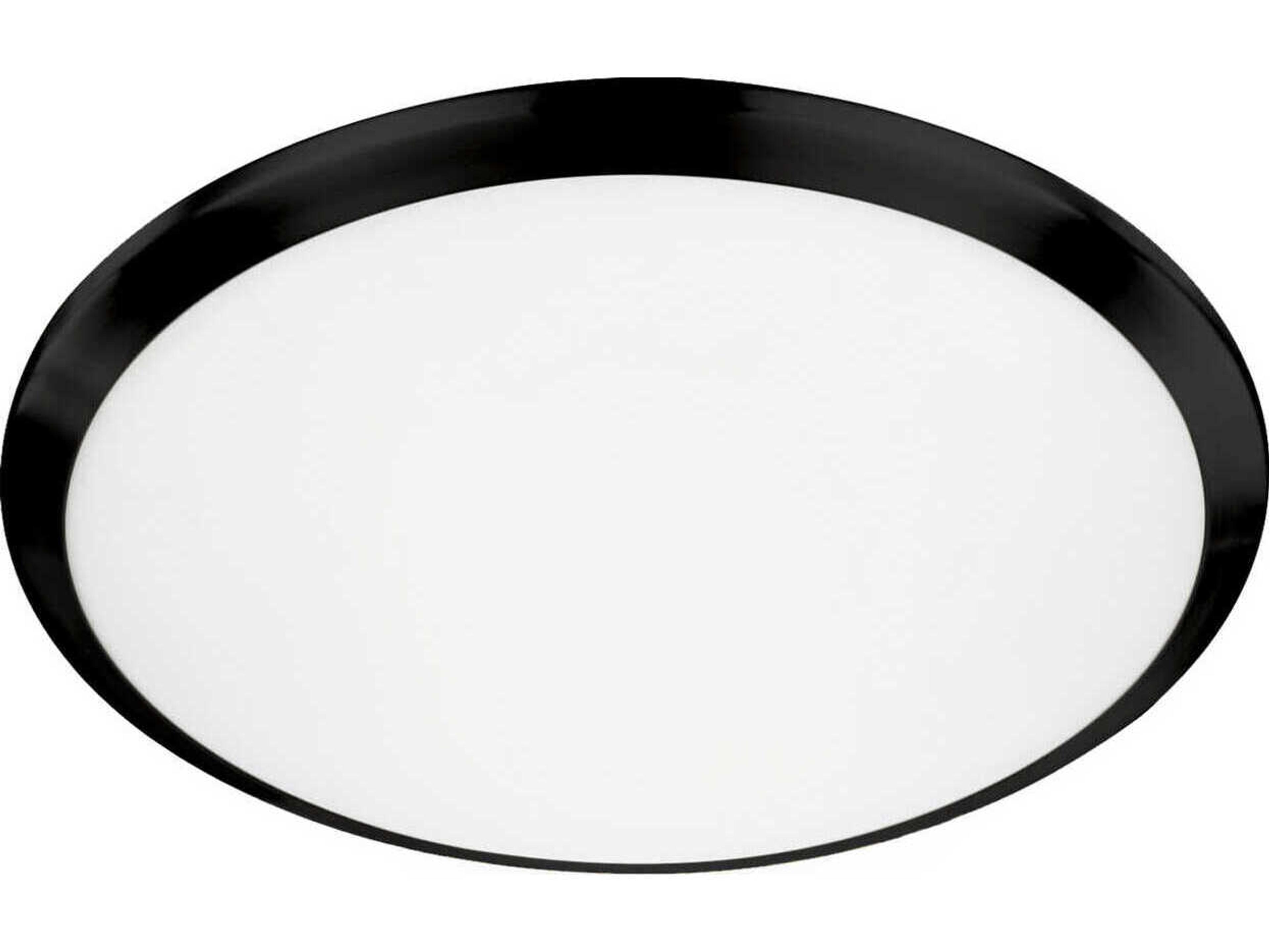 Malta Black Round Flush Mount