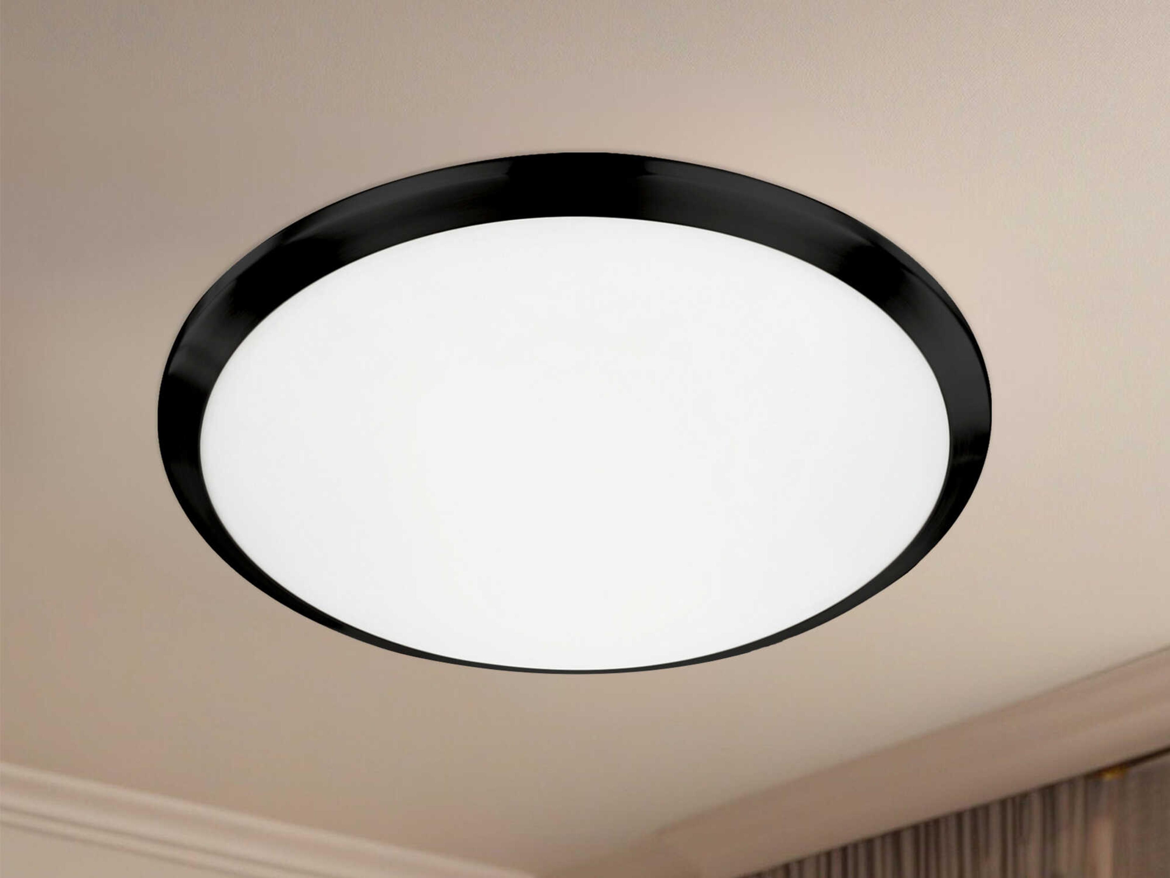 Kuzco Lighting Malta Black Round Flush Mount