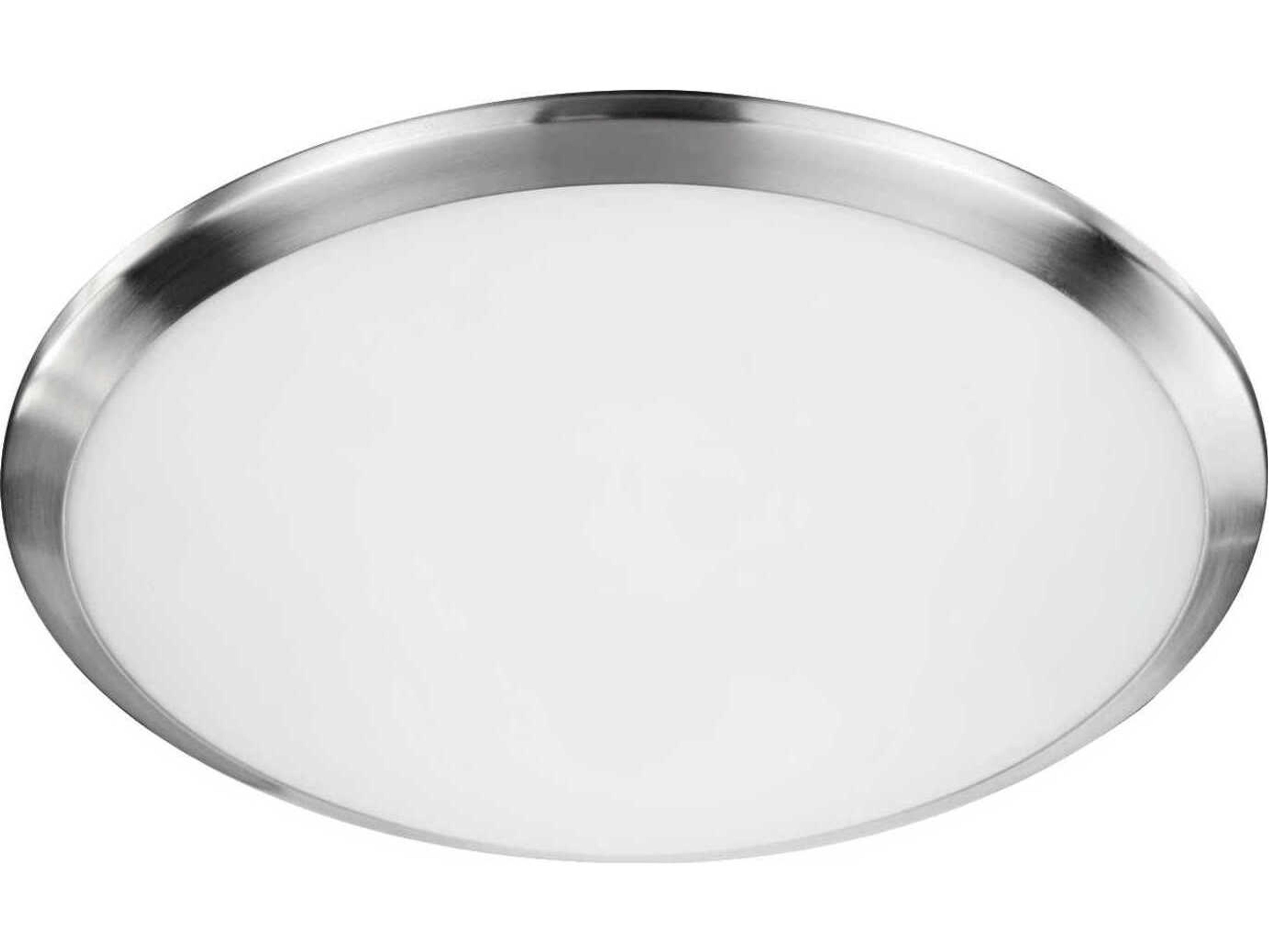 Malta Brushed Nickel Round Flush Mount
