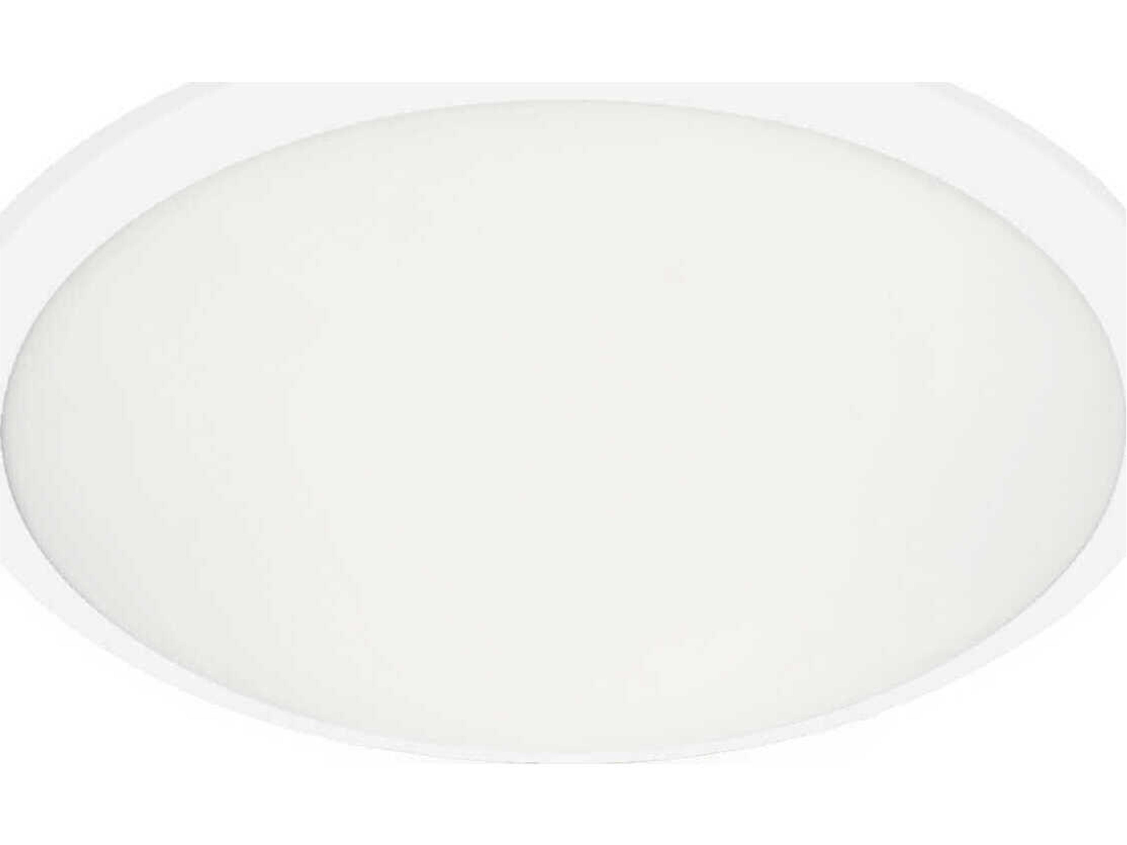 Malta White Round Flush Mount