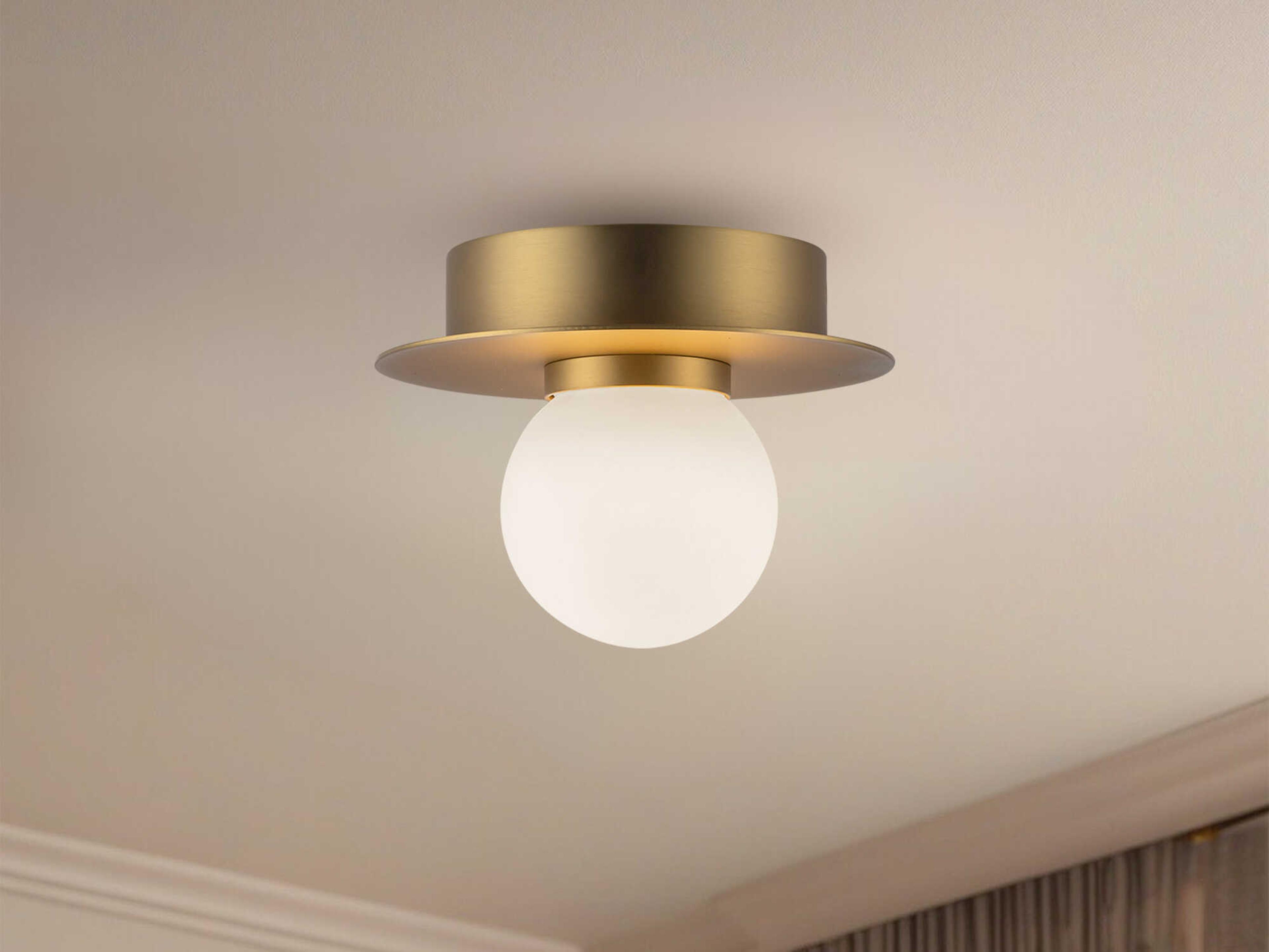 Kuzco Lighting Elixir Brushed Gold Globe Flush Mount