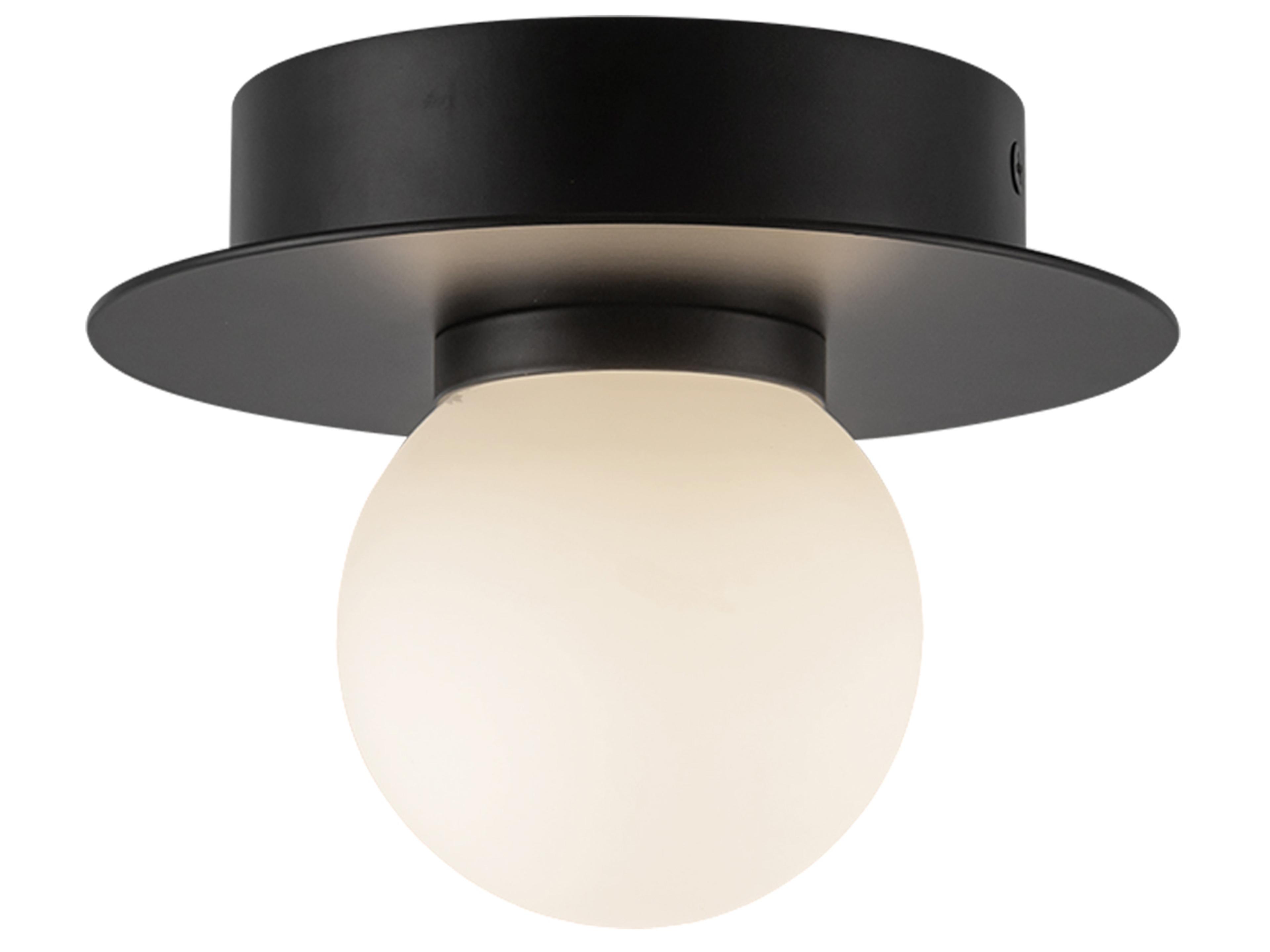 Elixir Black Globe Flush Mount