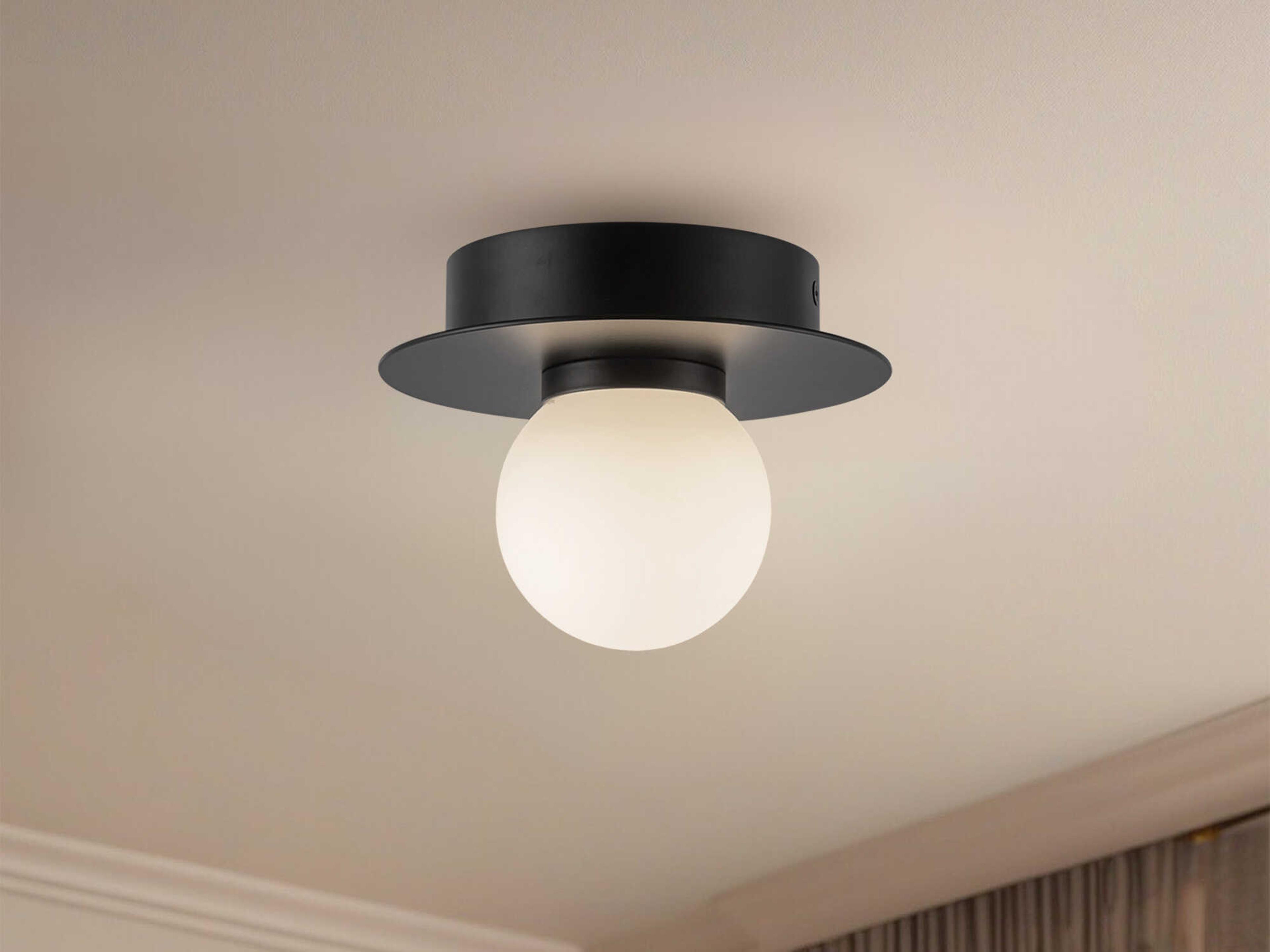 Kuzco Lighting Elixir Black Globe Flush Mount