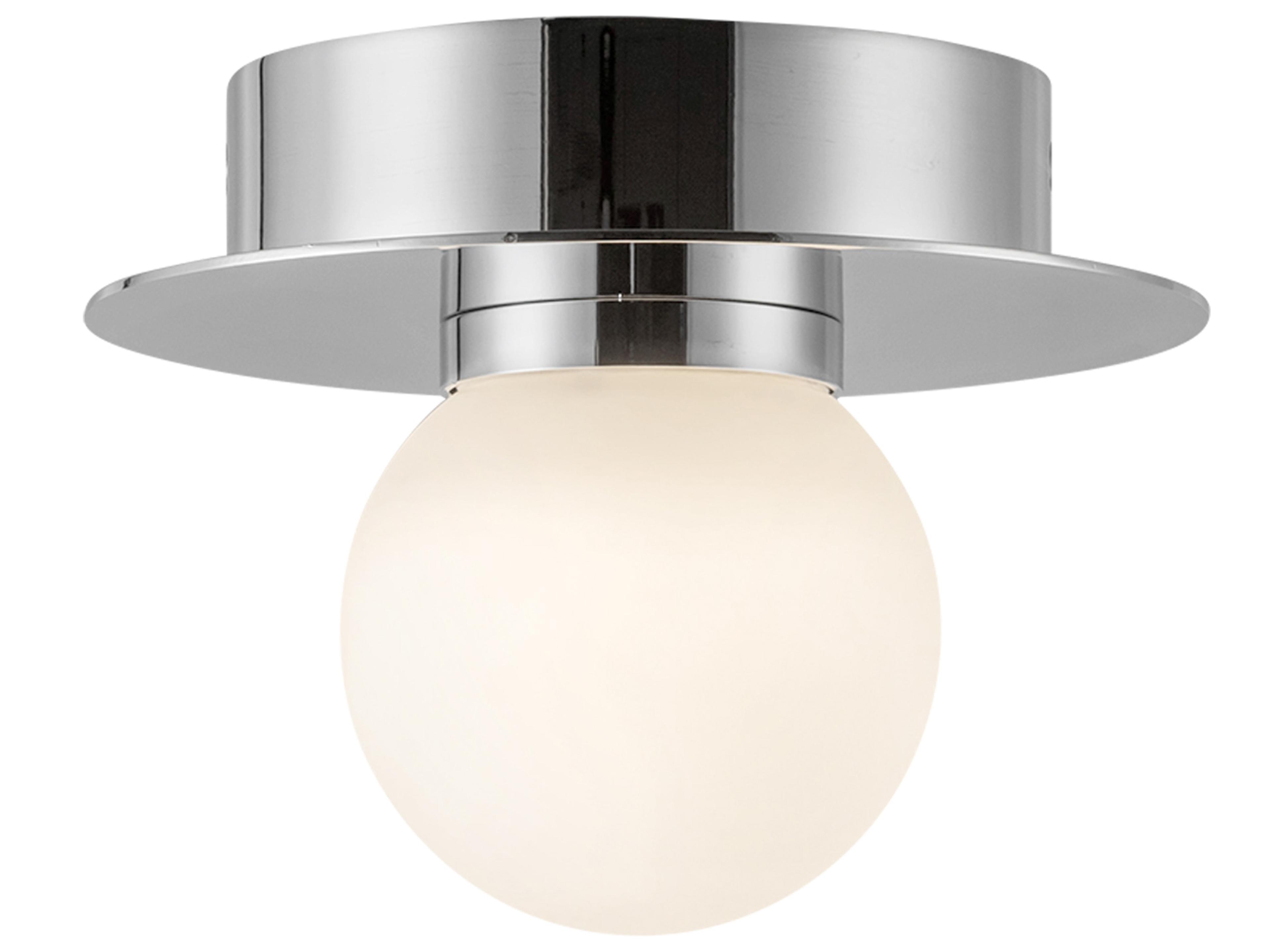 Elixir Chrome Globe Flush Mount