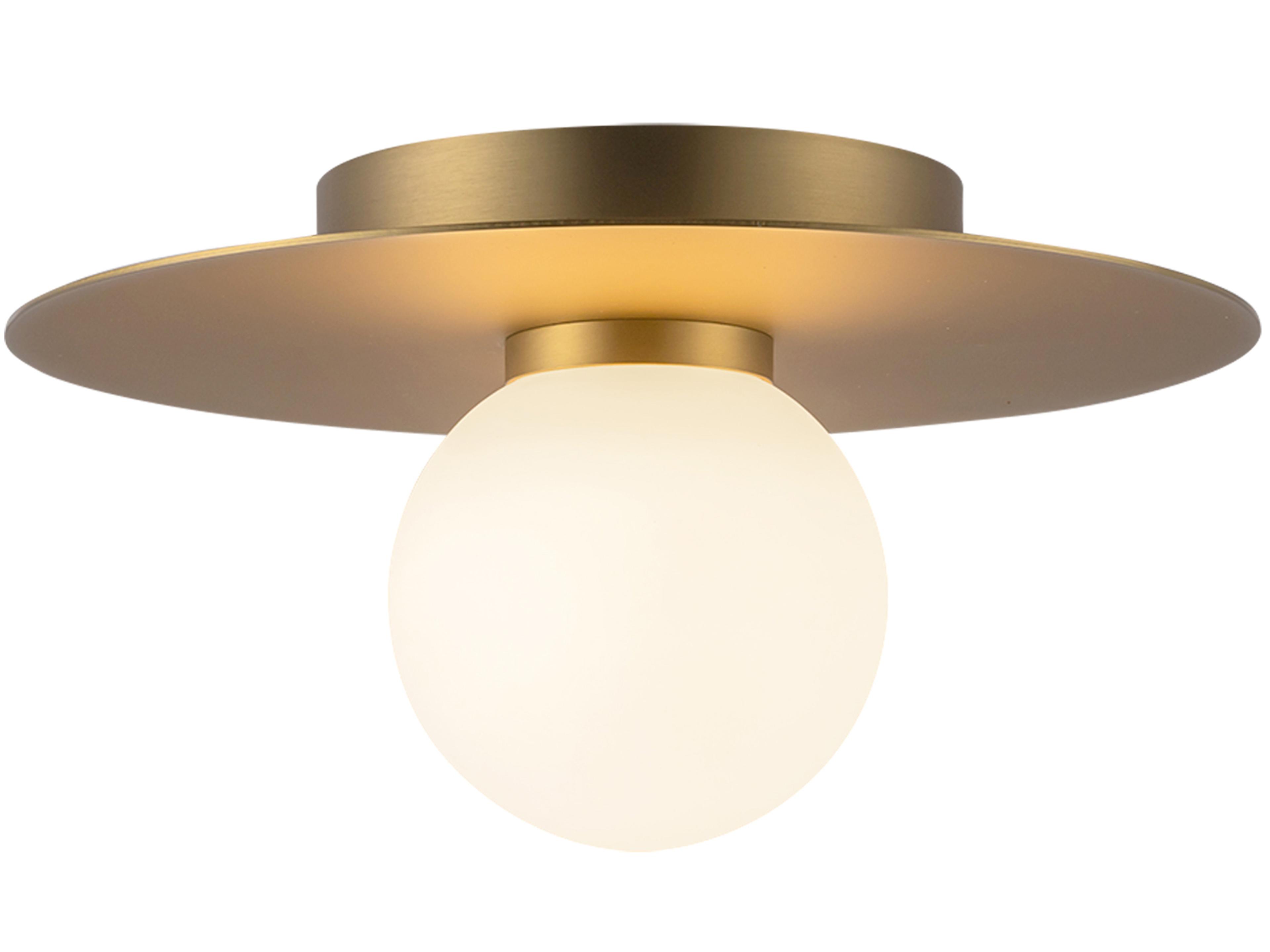 Elixir Brushed Gold Globe Flush Mount