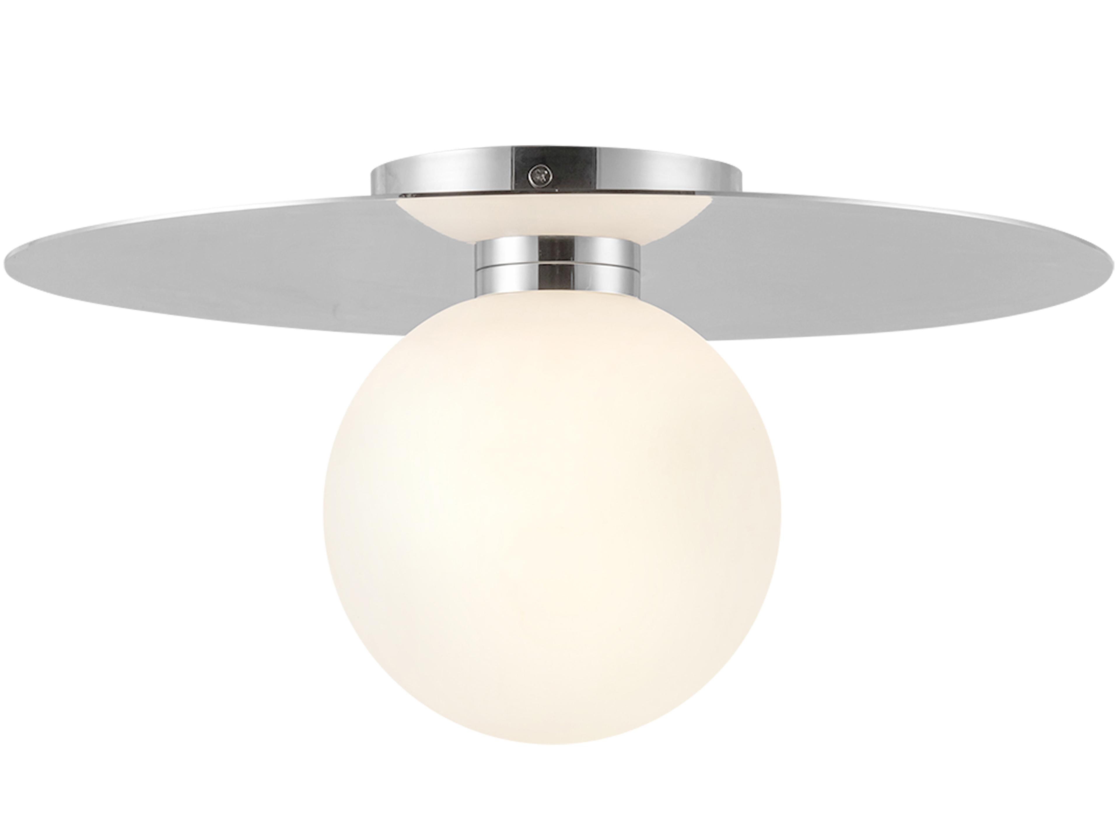 Elixir Chrome Globe Flush Mount