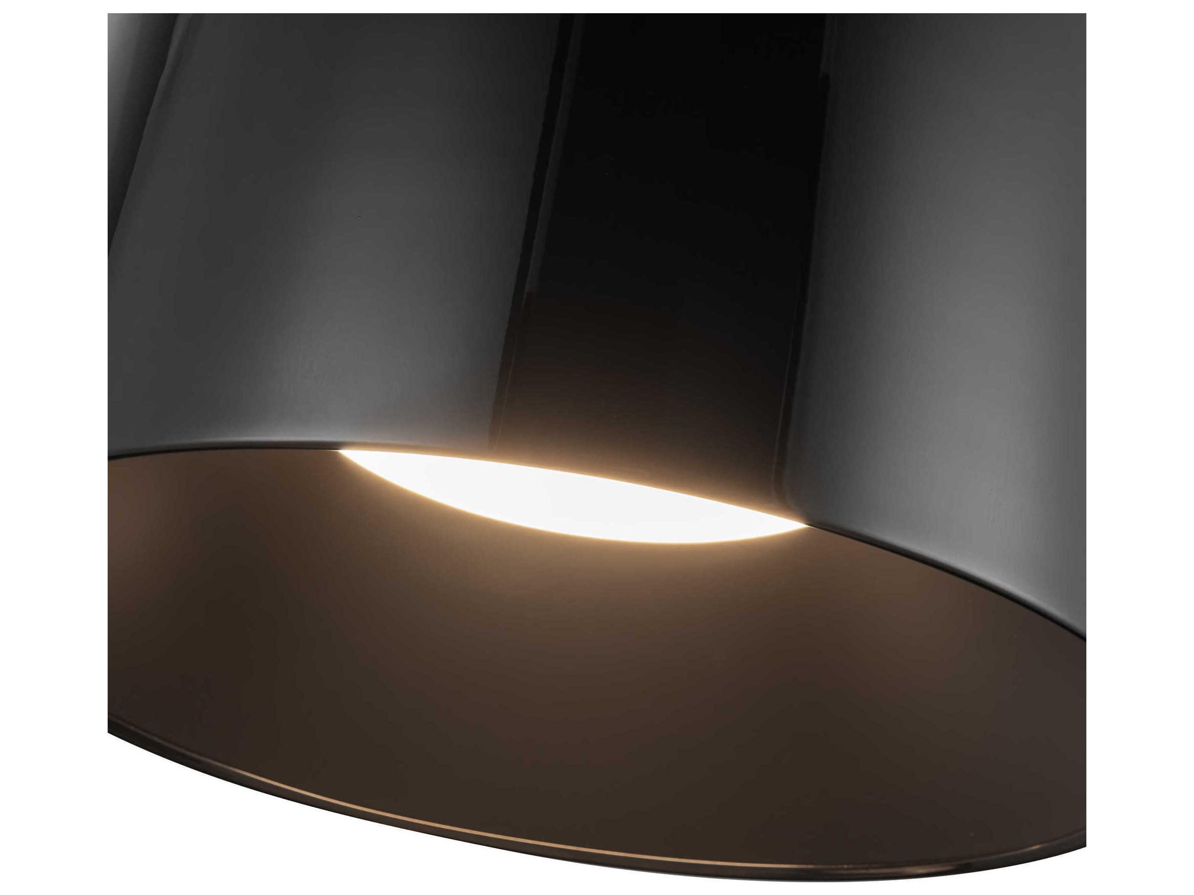 Kuzco Lighting Etta Jet Black Drum Flush Mount