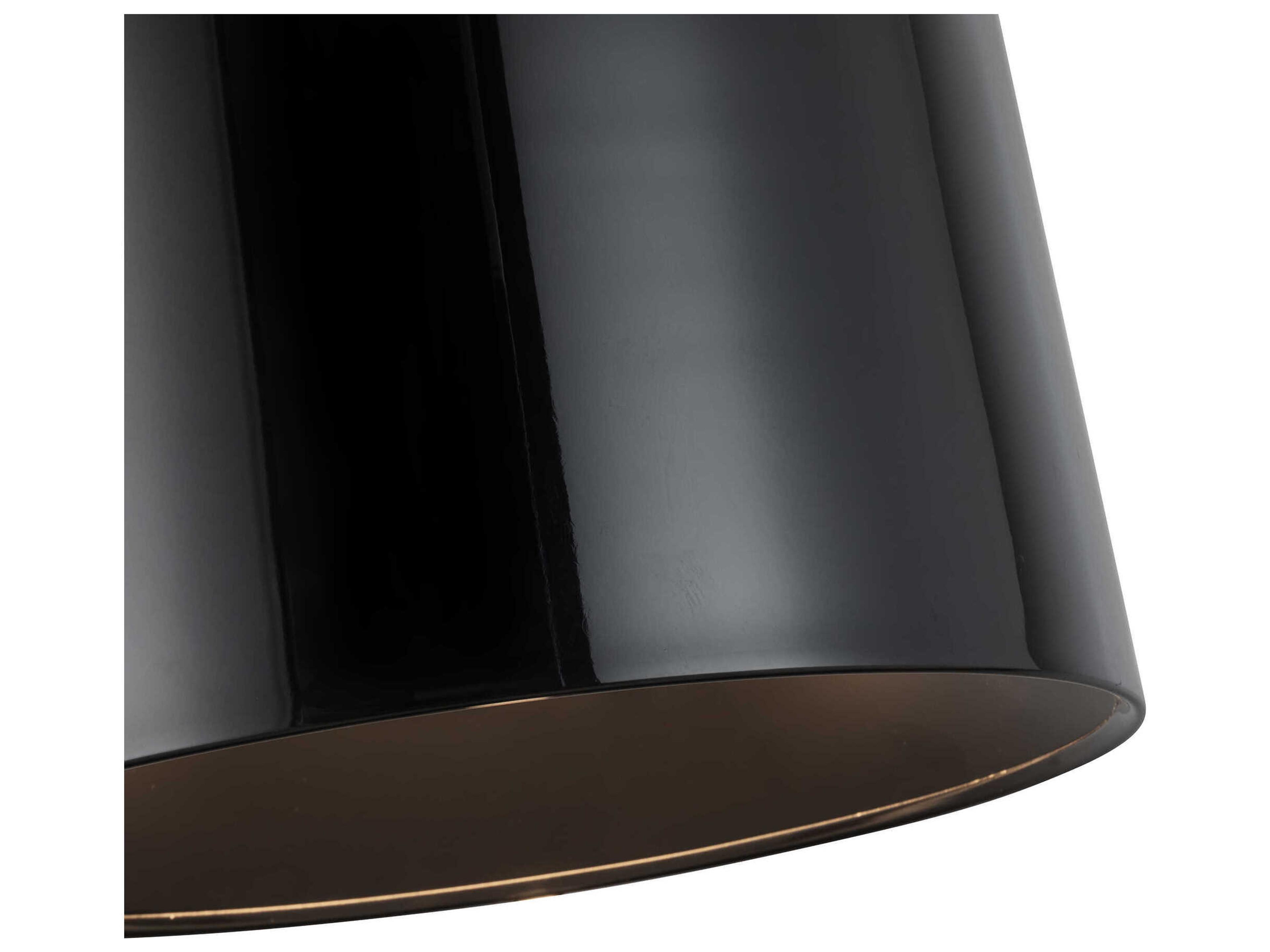 Kuzco Lighting Etta Jet Black Drum Flush Mount