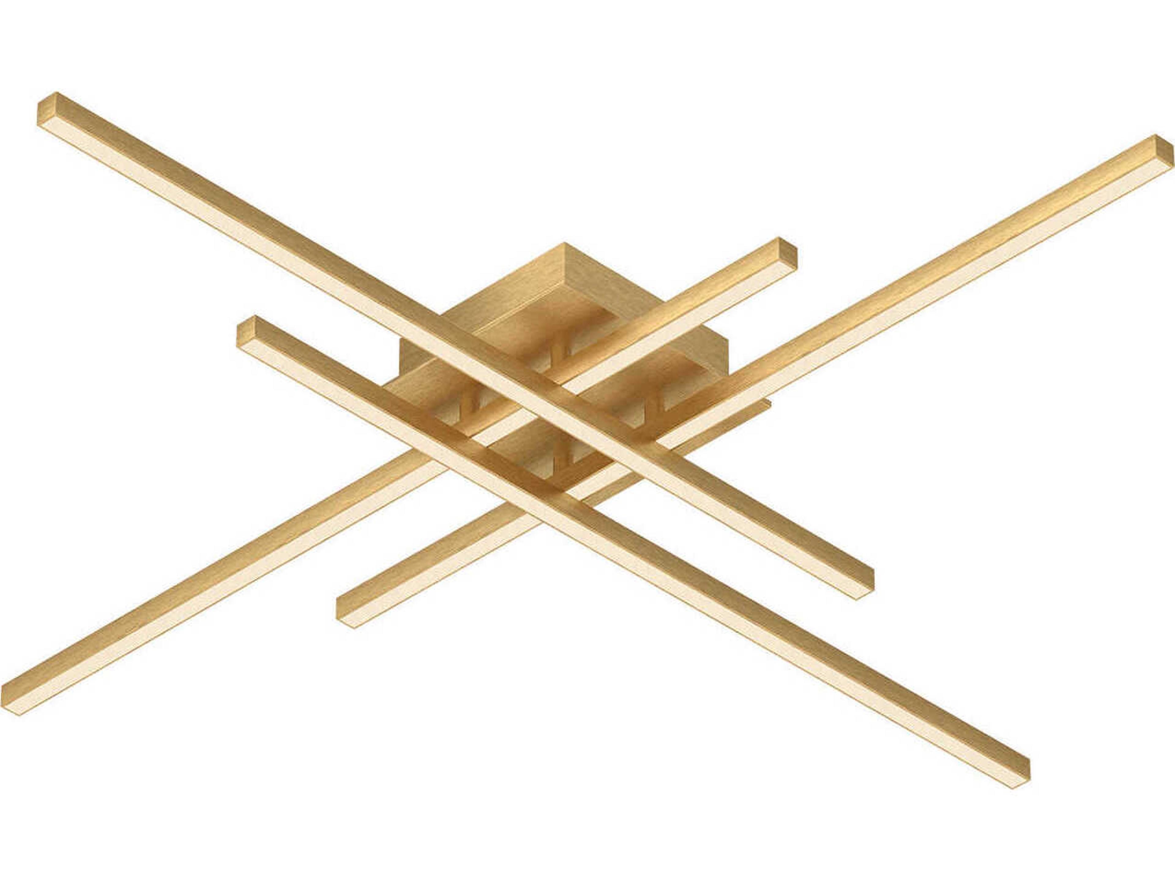 Vega Minor Brushed Gold Linear Flush Mount