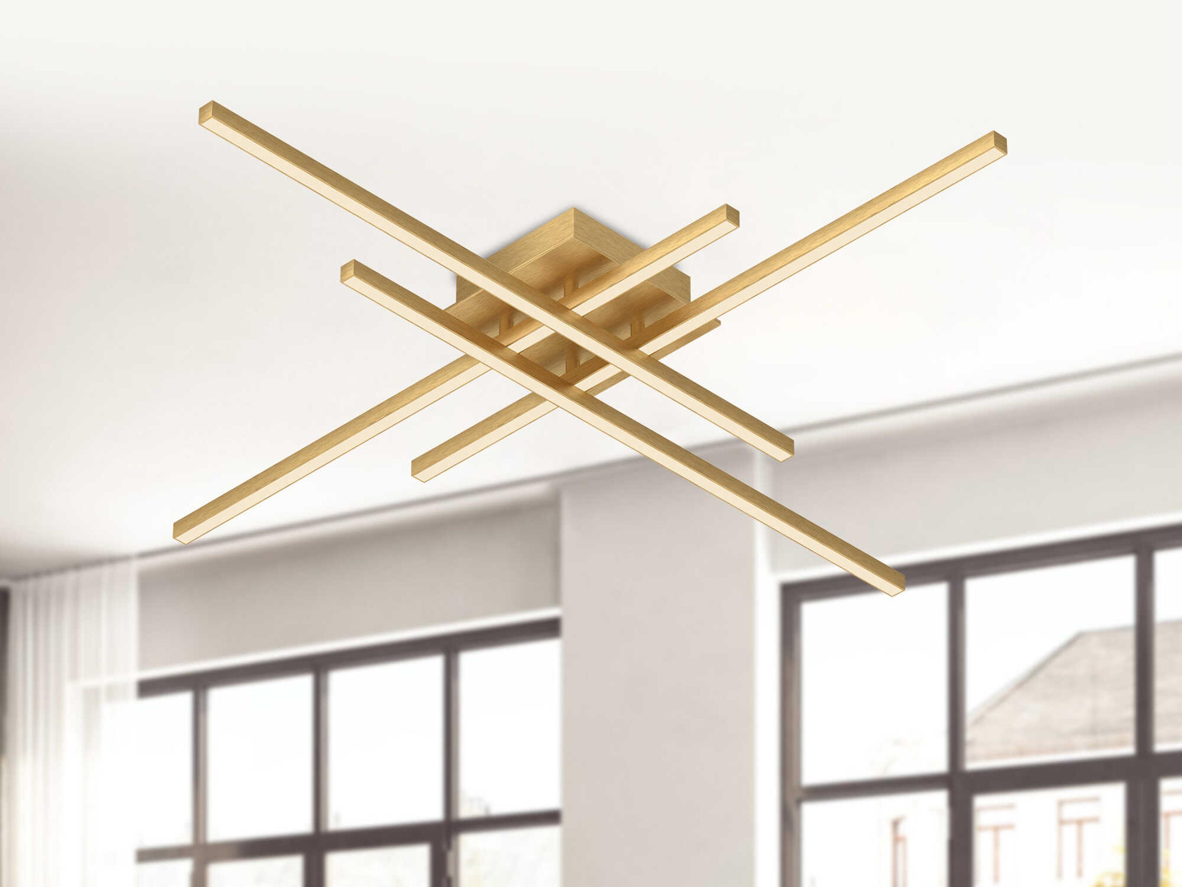 Kuzco Lighting Vega Minor Brushed Gold Linear Flush Mount