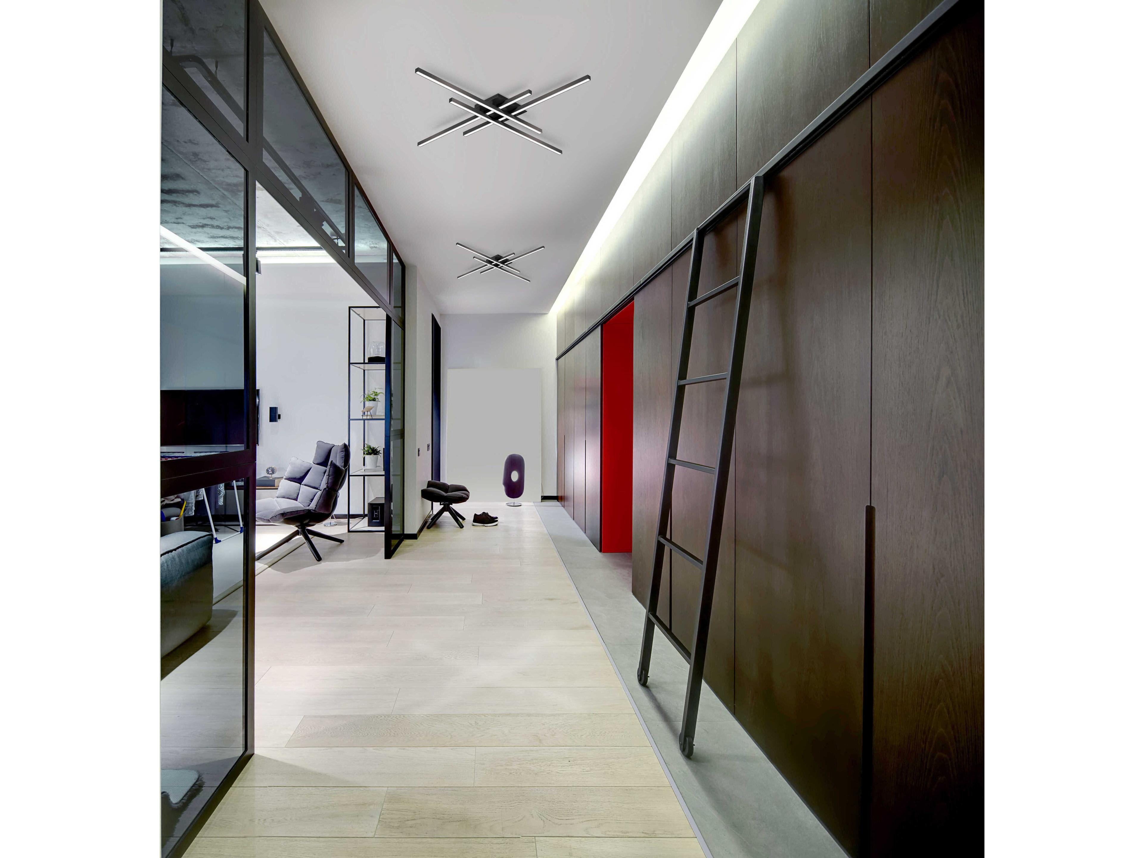 Kuzco Lighting Vega Minor Black Linear Flush Mount