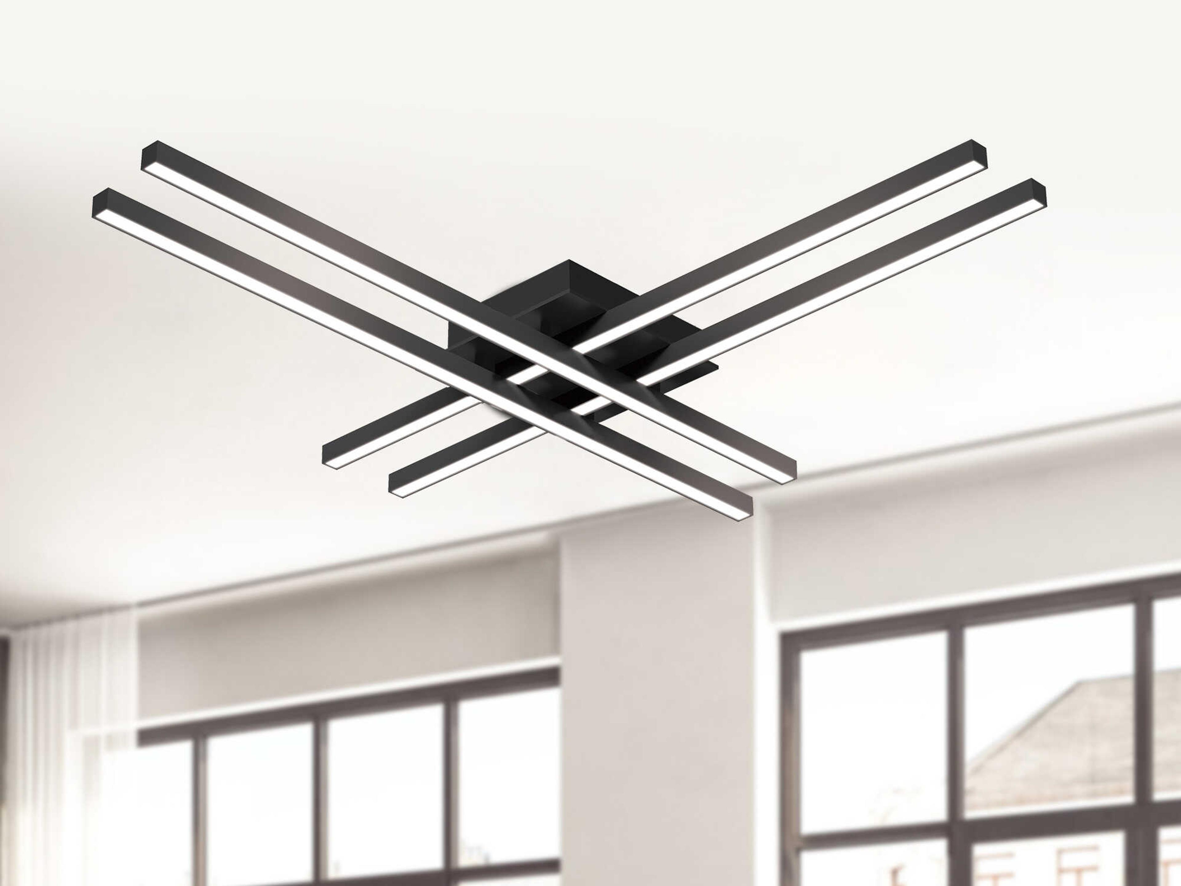 Kuzco Lighting Vega Minor Black Linear Flush Mount