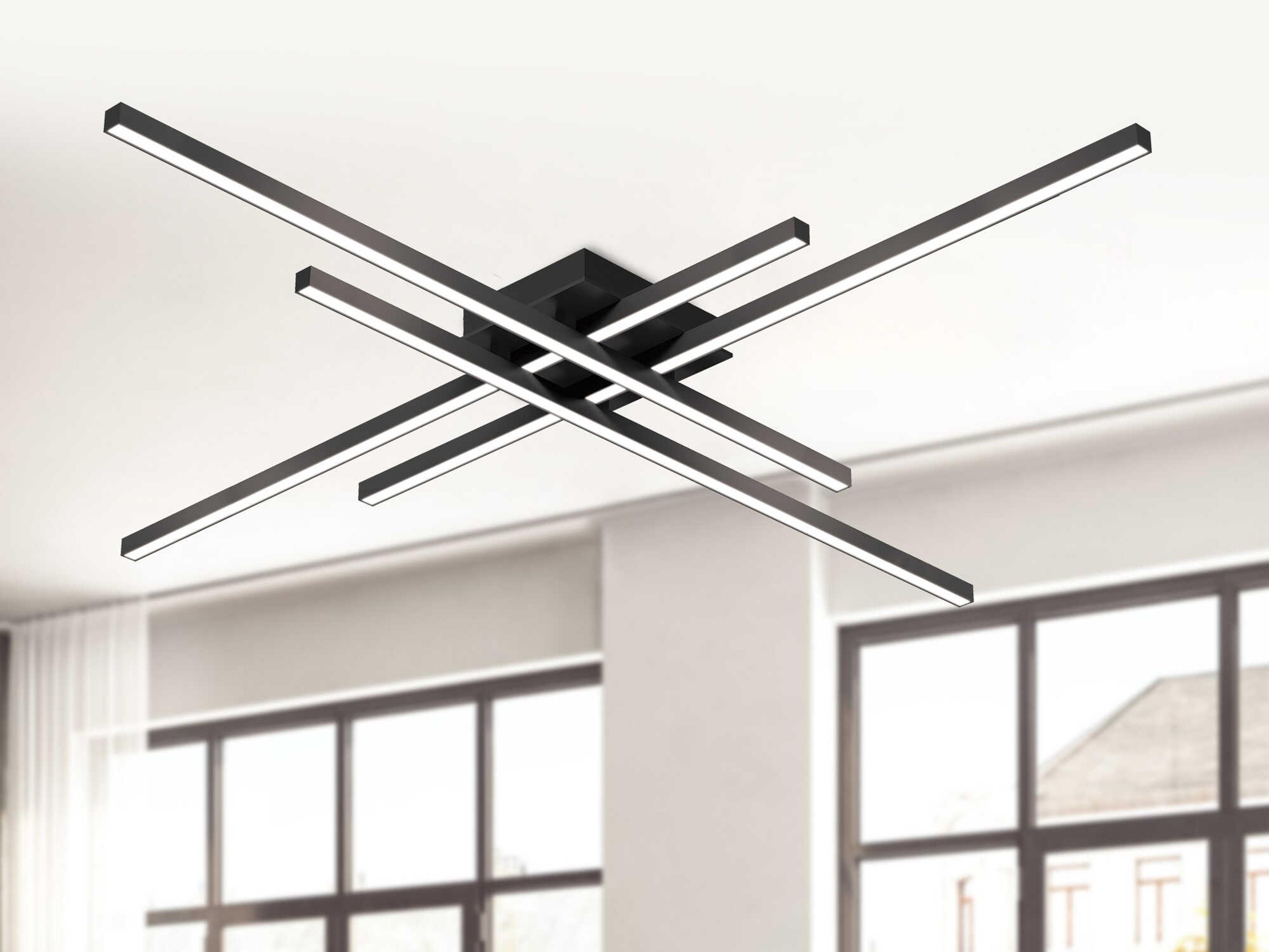 Kuzco Lighting Vega Minor Black Linear Flush Mount