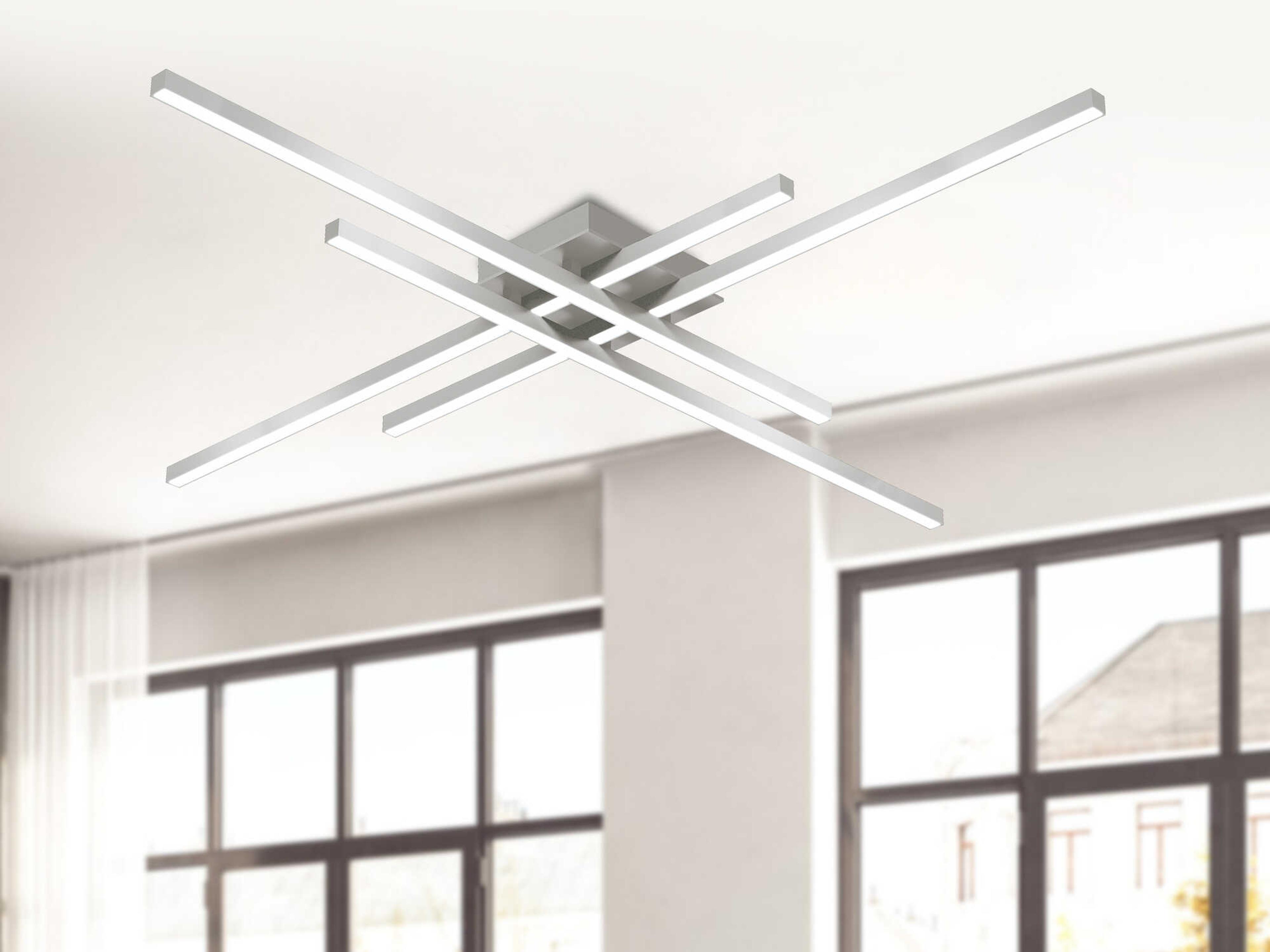 Kuzco Lighting Vega Minor Brushed Nickel Linear Flush Mount