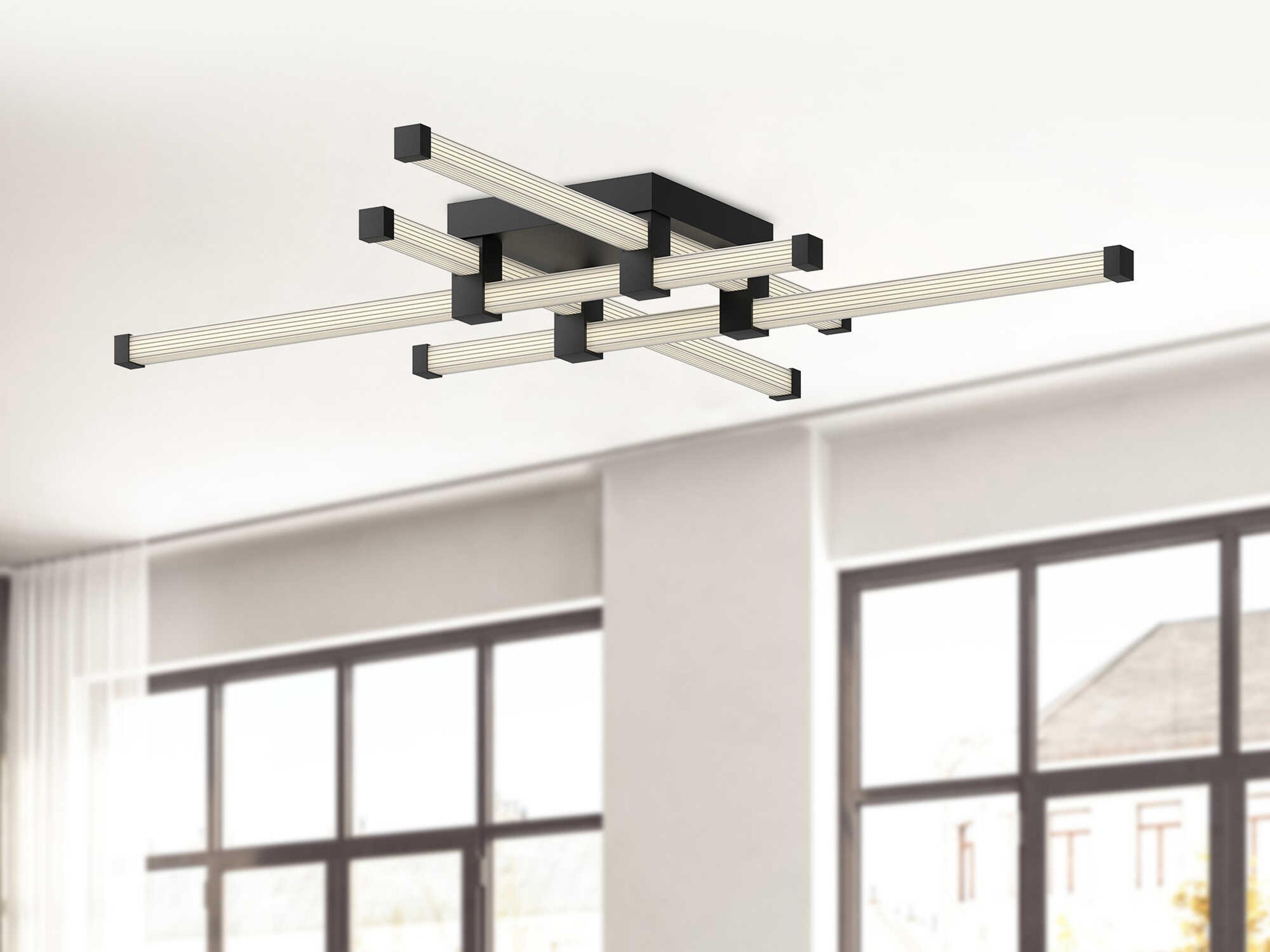 Kuzco Lighting Blade Black Linear Flush Mount
