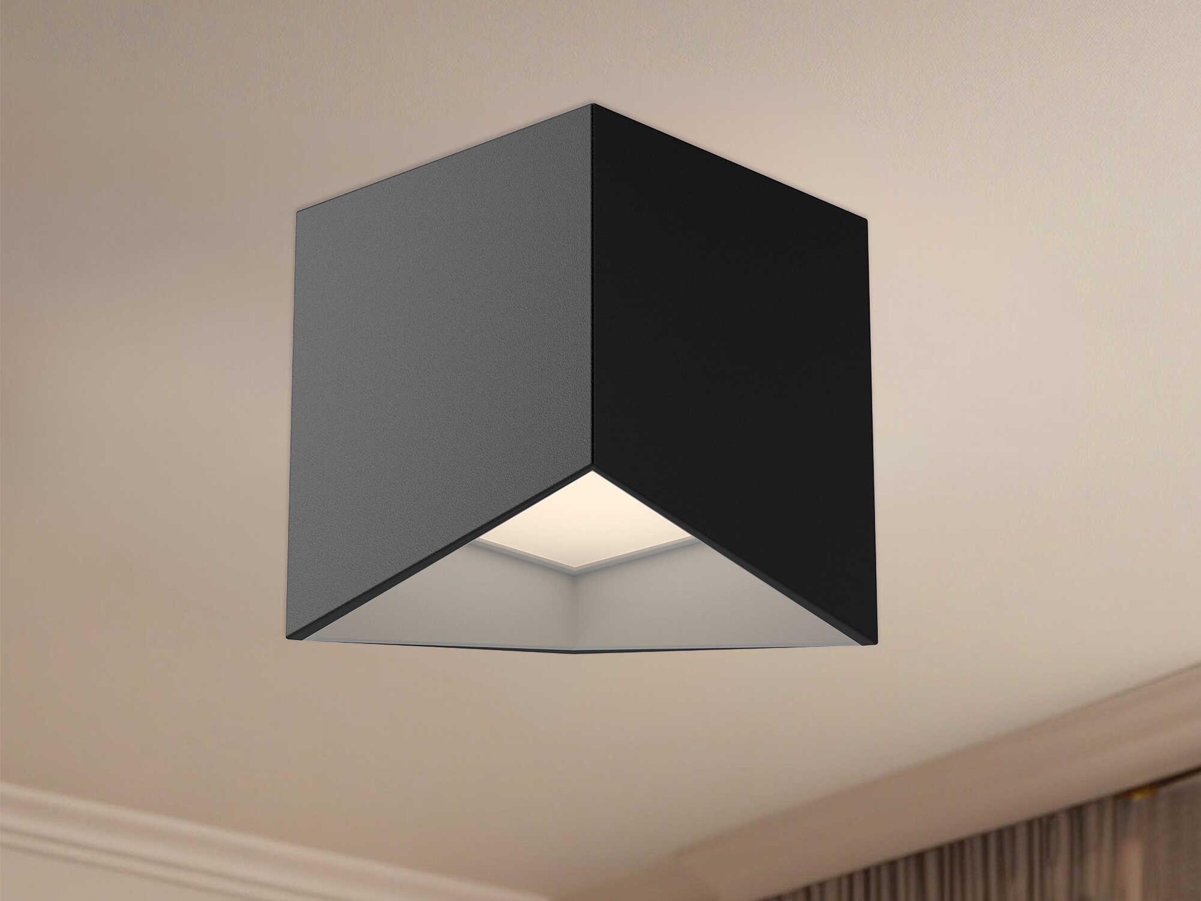 Kuzco Lighting Cubix Black White Flush Mount