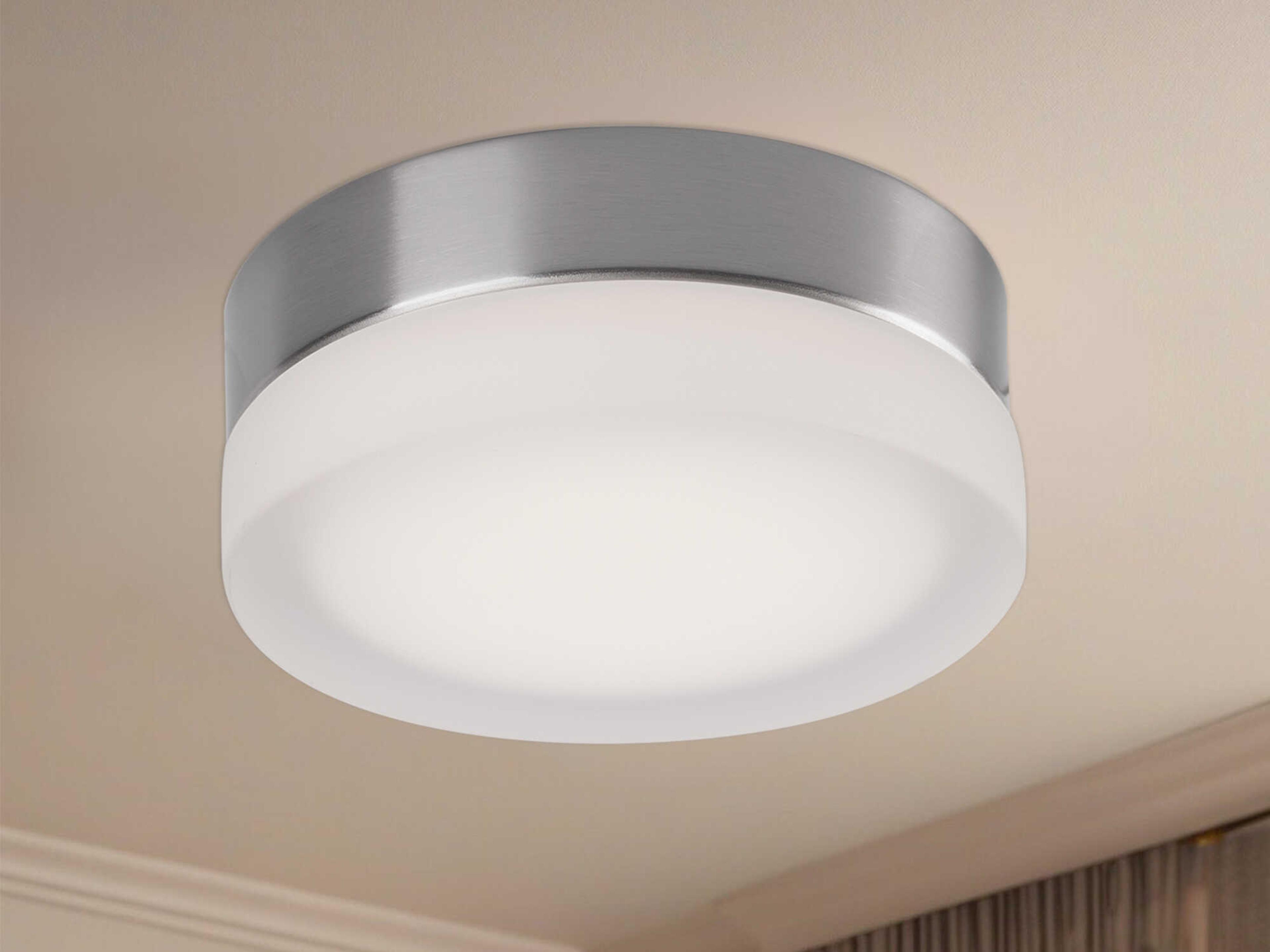 Kuzco Lighting Bedford Brushed Nickel Round Flush Mount
