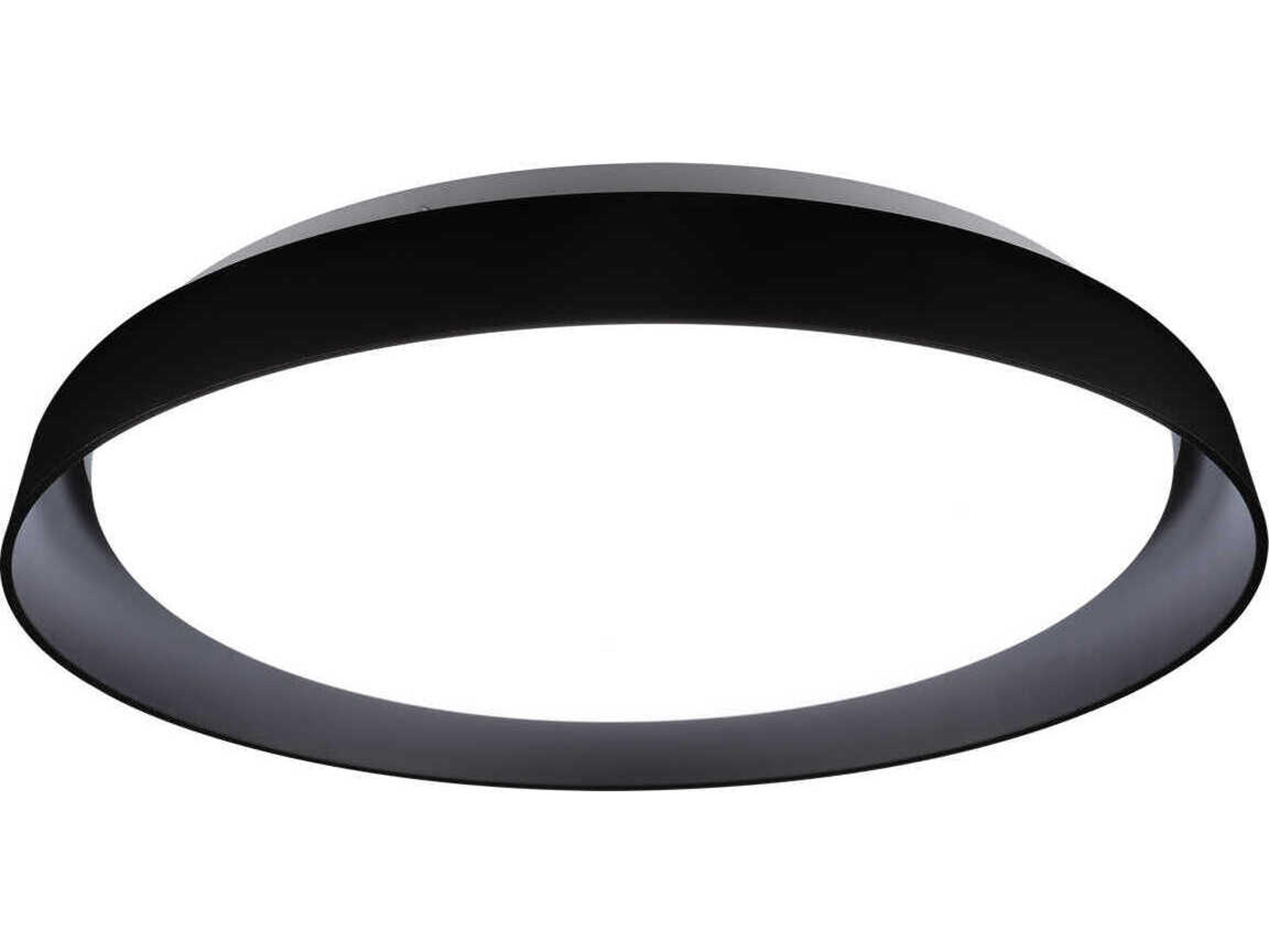 Hampton Black Round Flush Mount